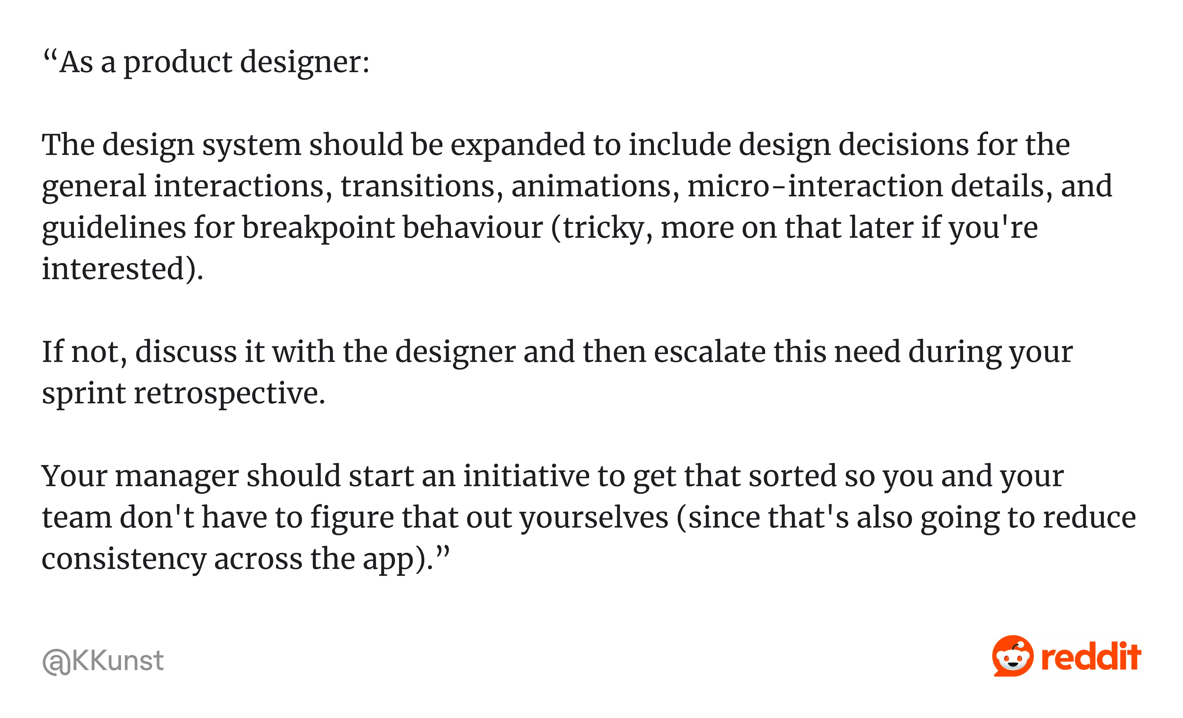 Comment on Reddit about inconsistent UI 