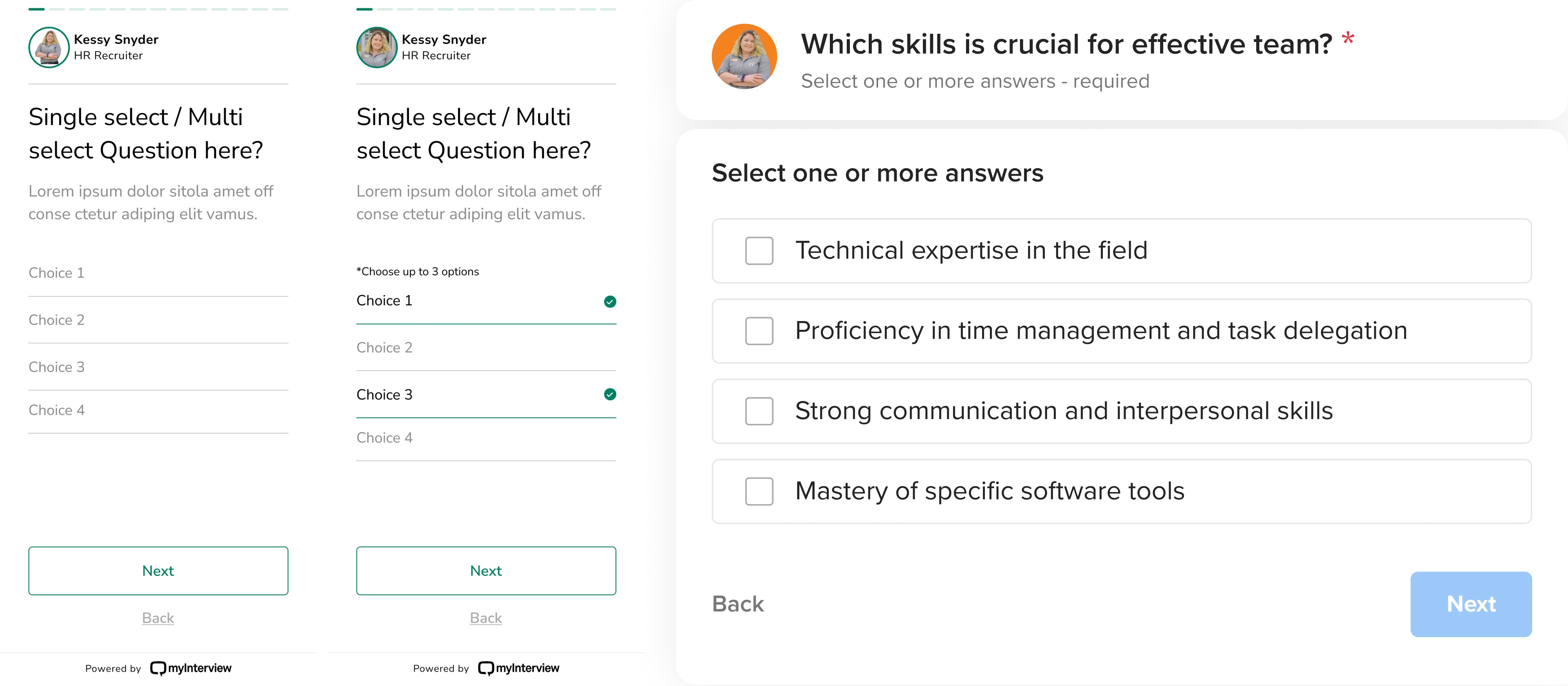 Forms before and after