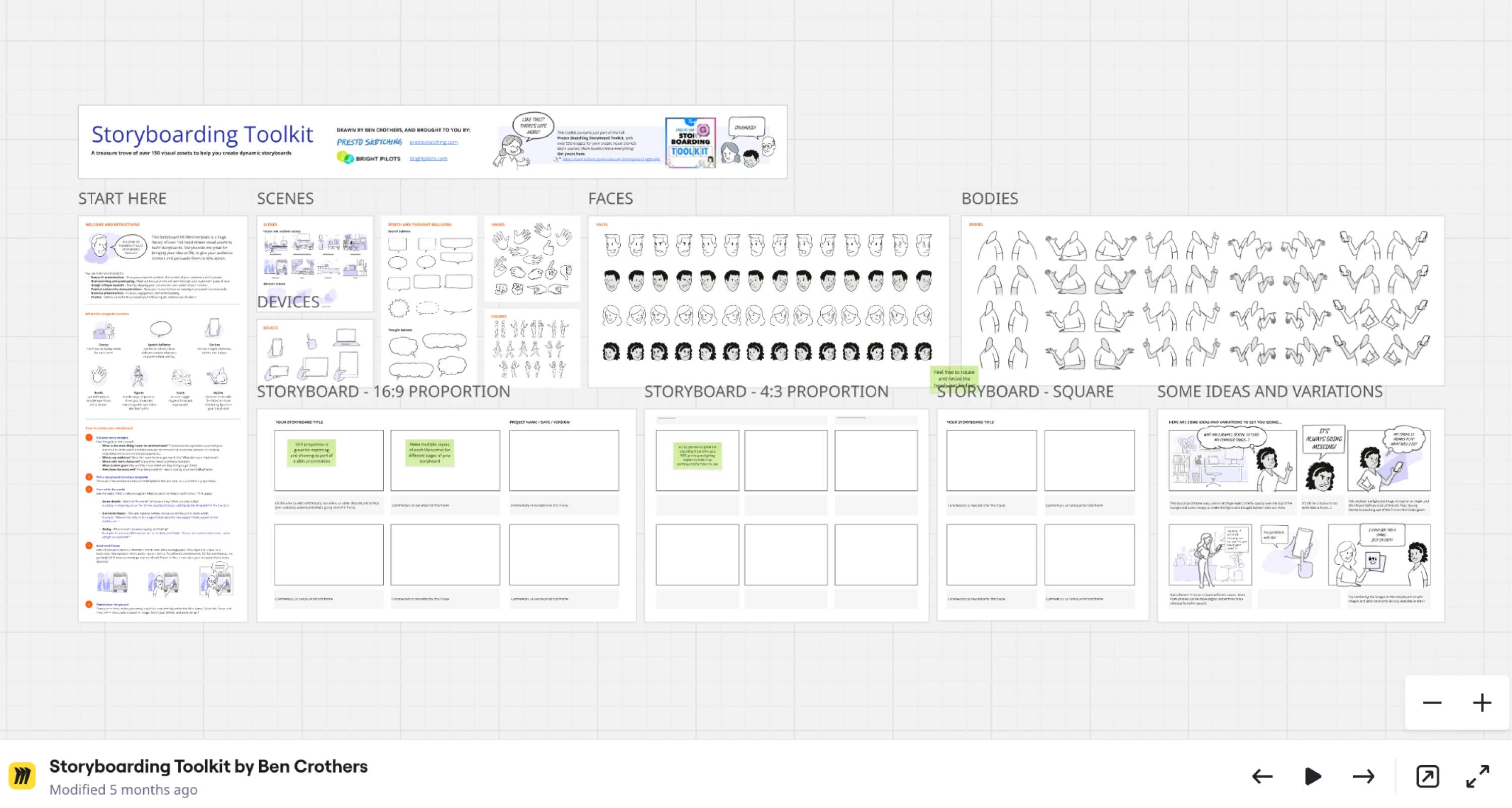 Free template to create a storyboard