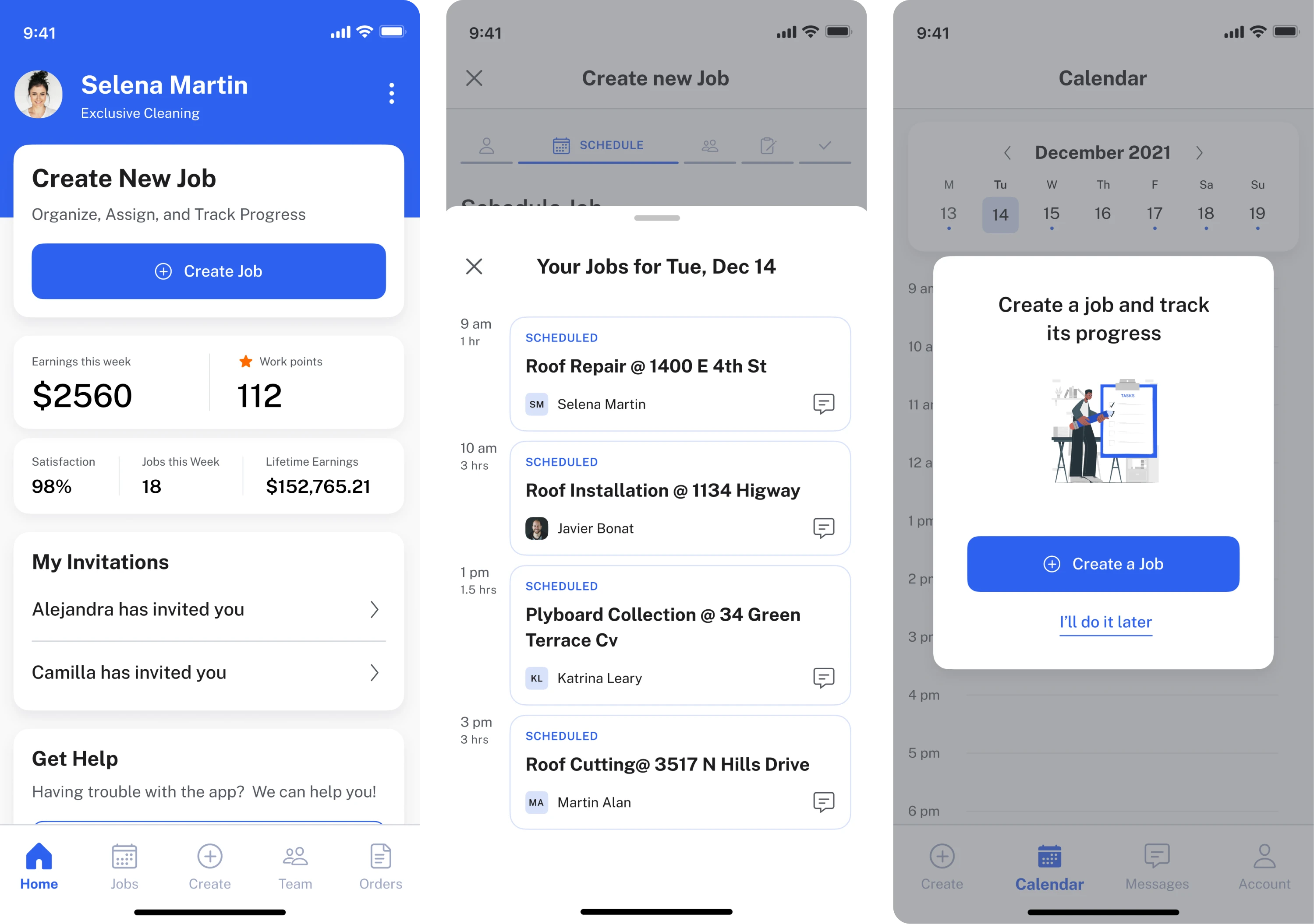 User flow for PrimePro