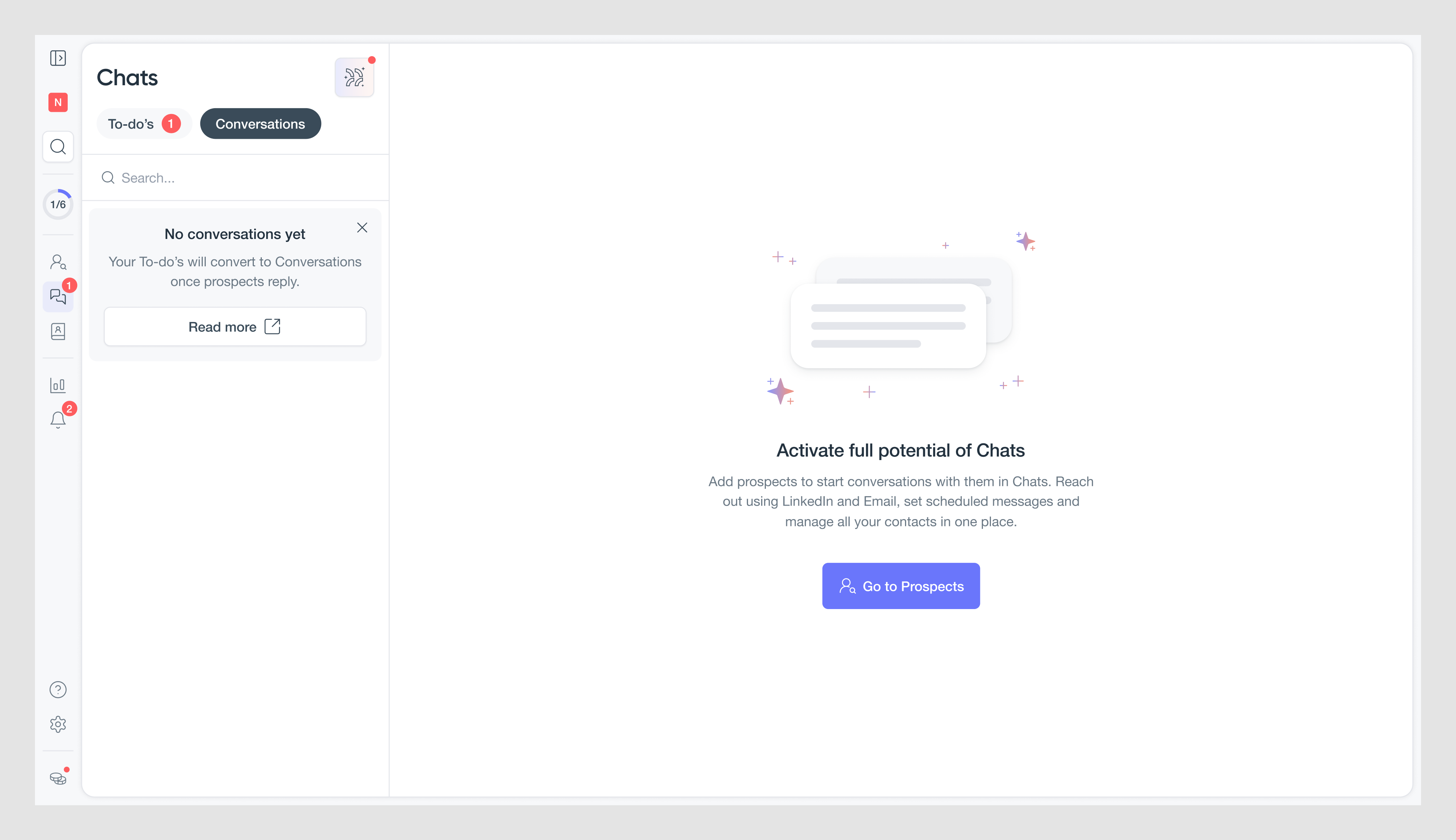 empty state dashboard