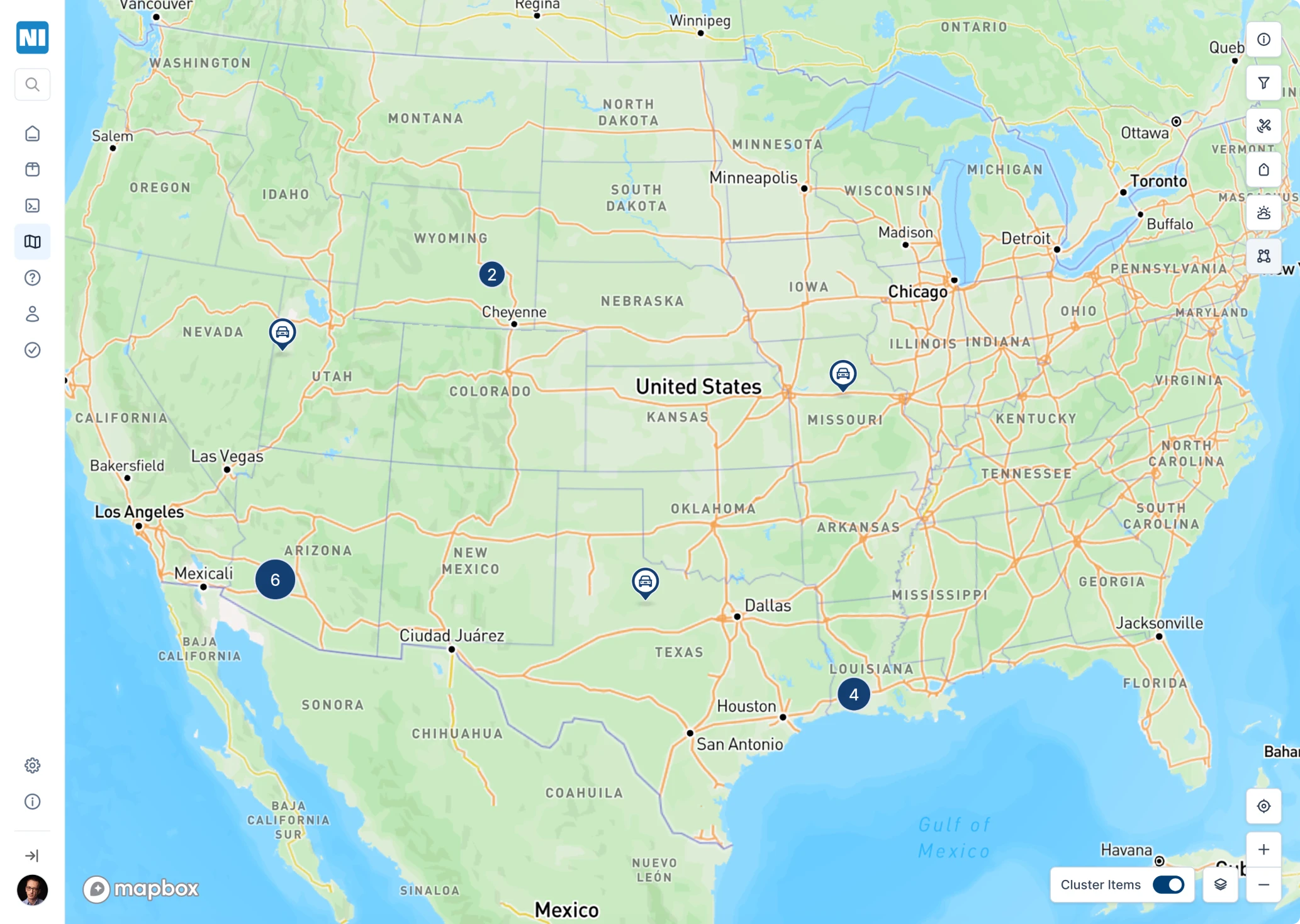 Map after the redesign