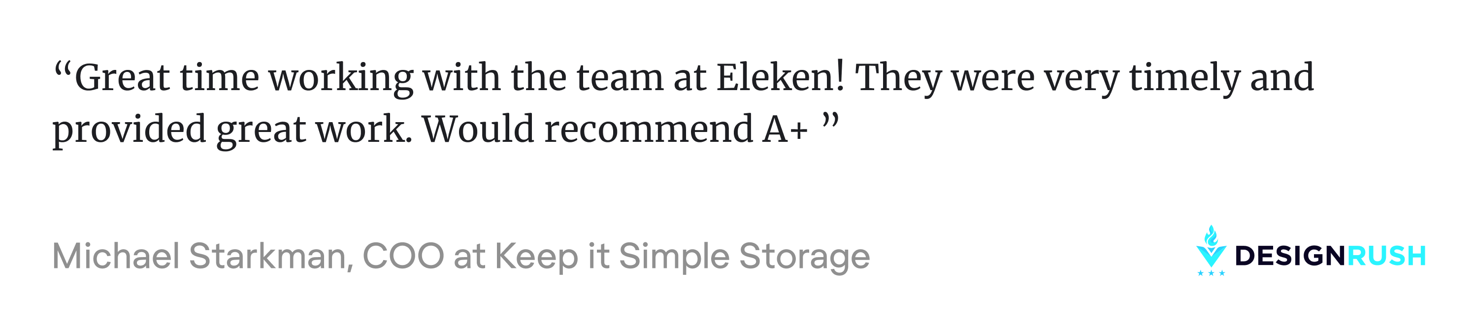 Eleken's review on DesignRush