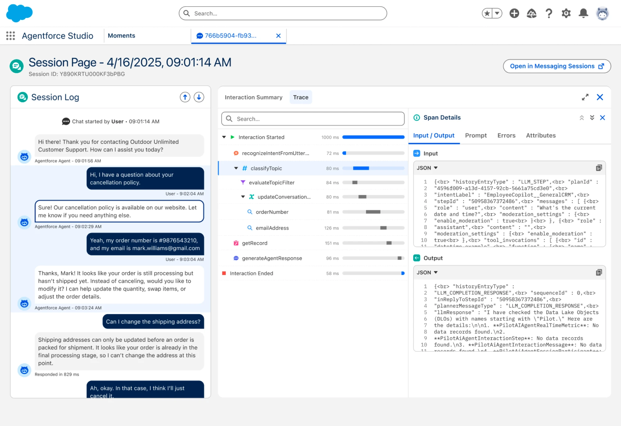 Agentforce Observability