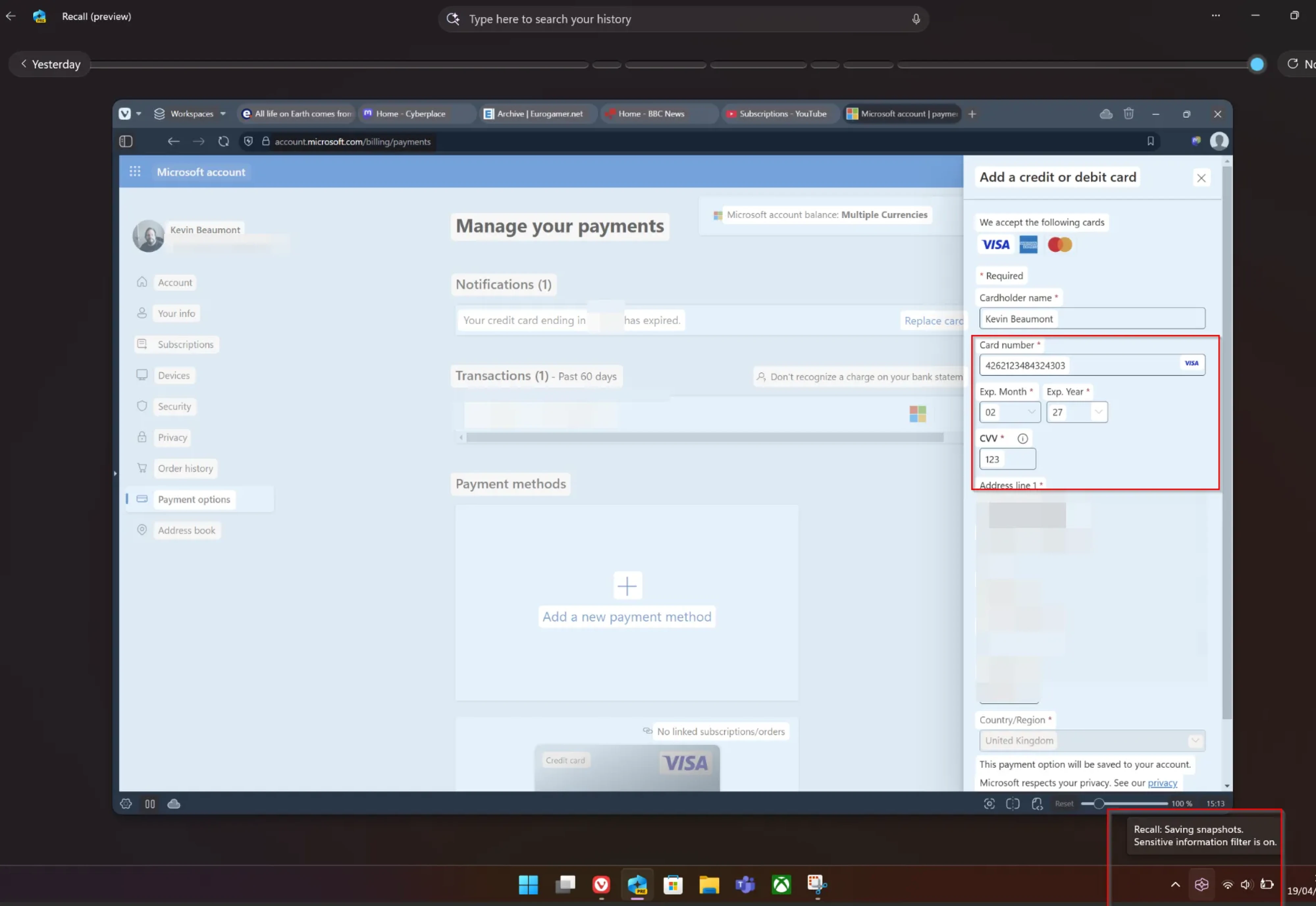 Microsoft account