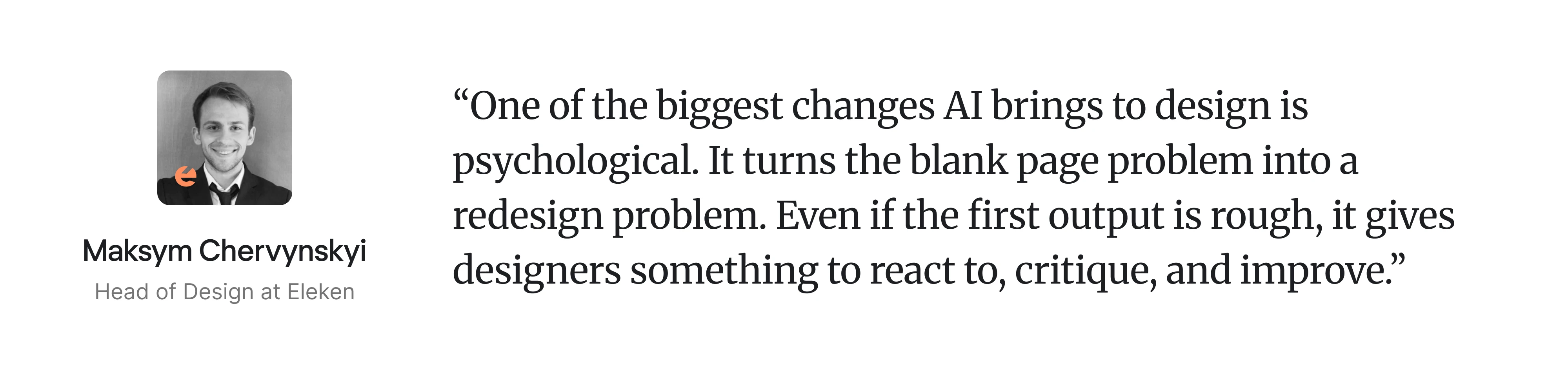 design expert quote on AI in UX design