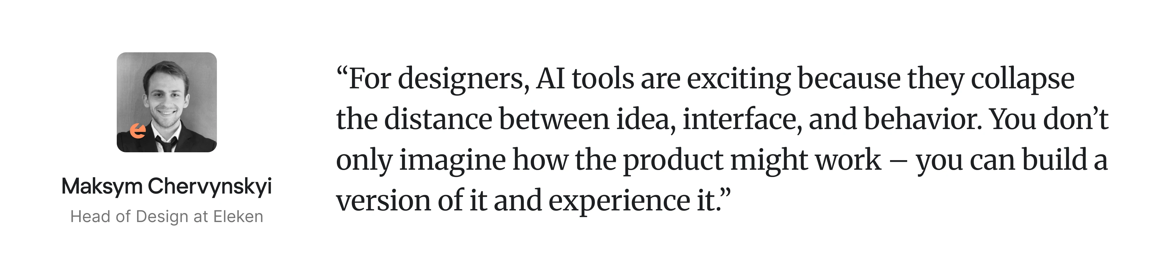 design expert quote on AI tools