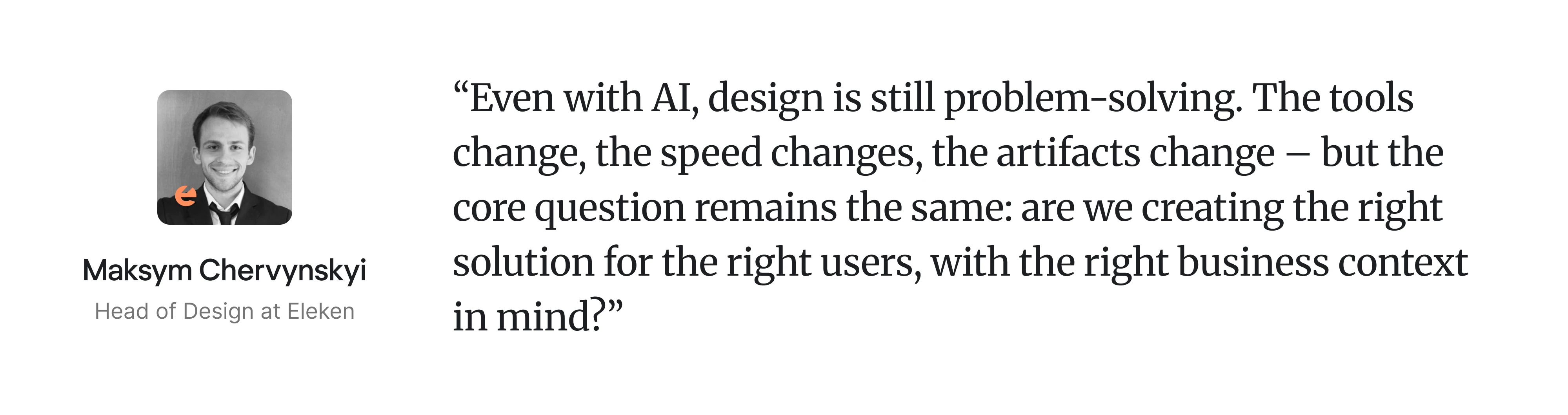design expert quote on challenges of AI in UX design