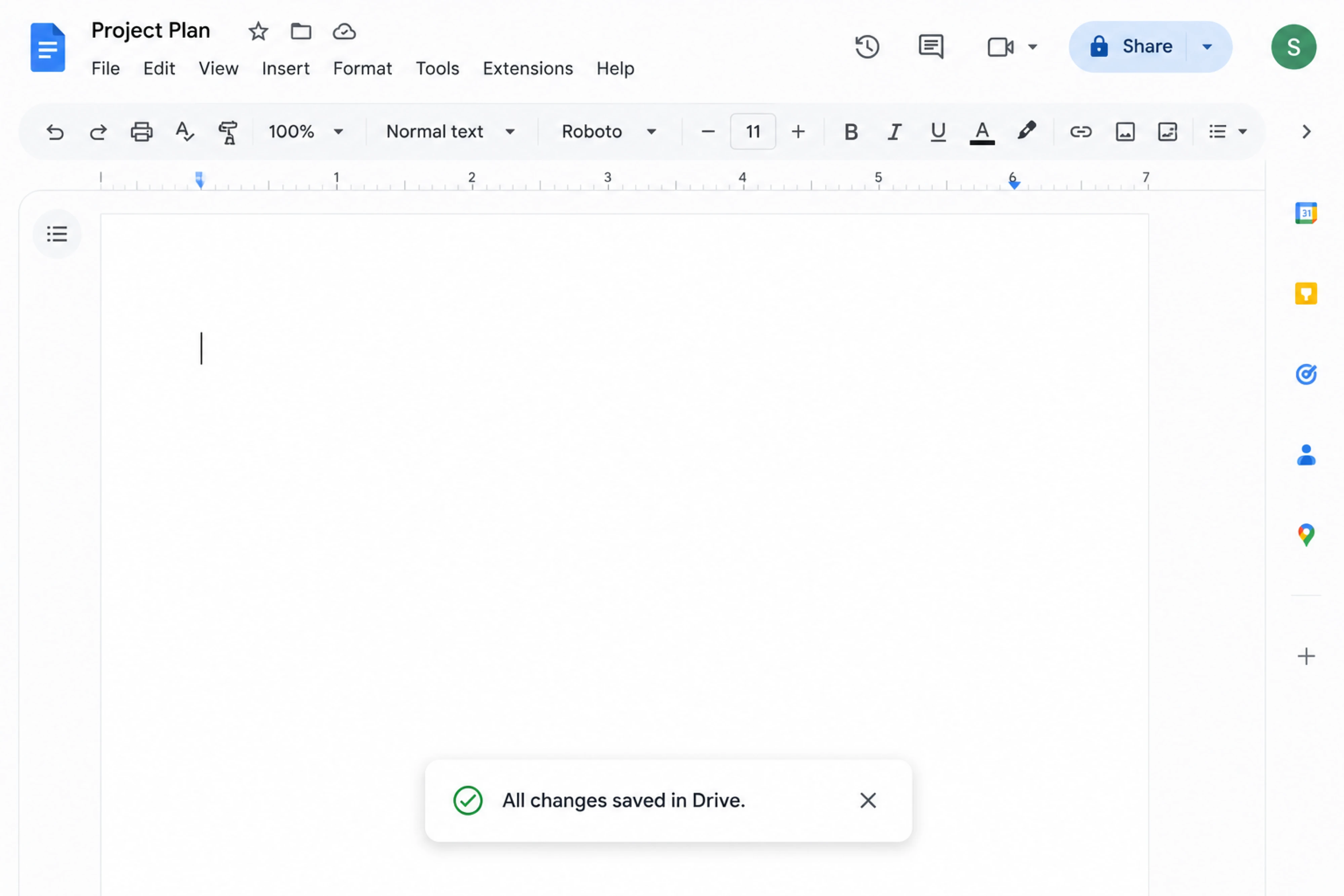 Google alert ui example
