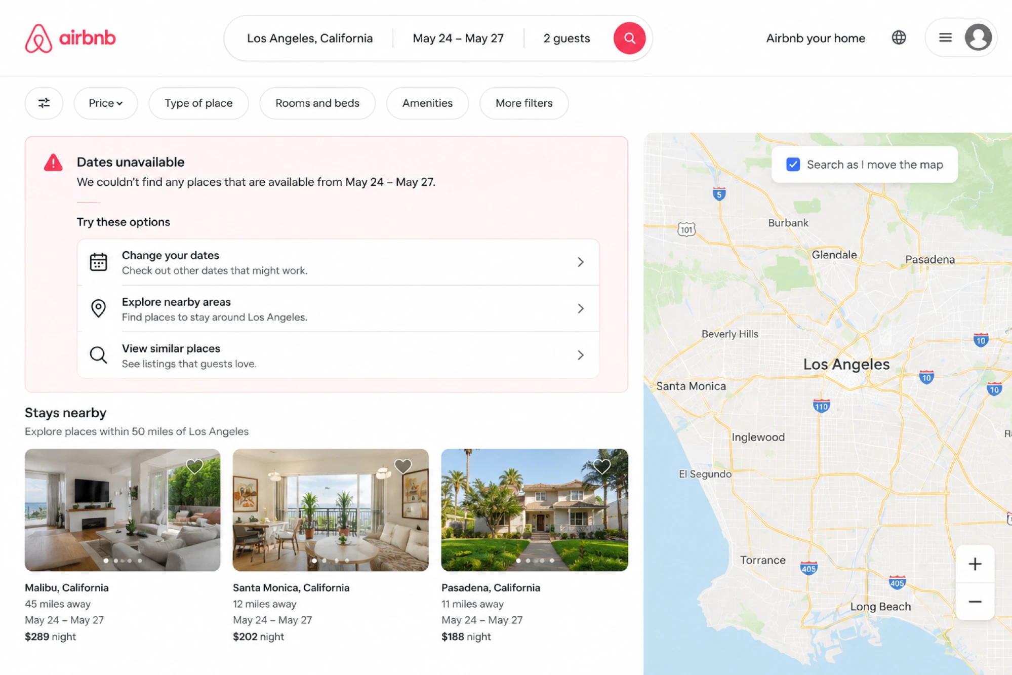 Airnbnb alert ui example