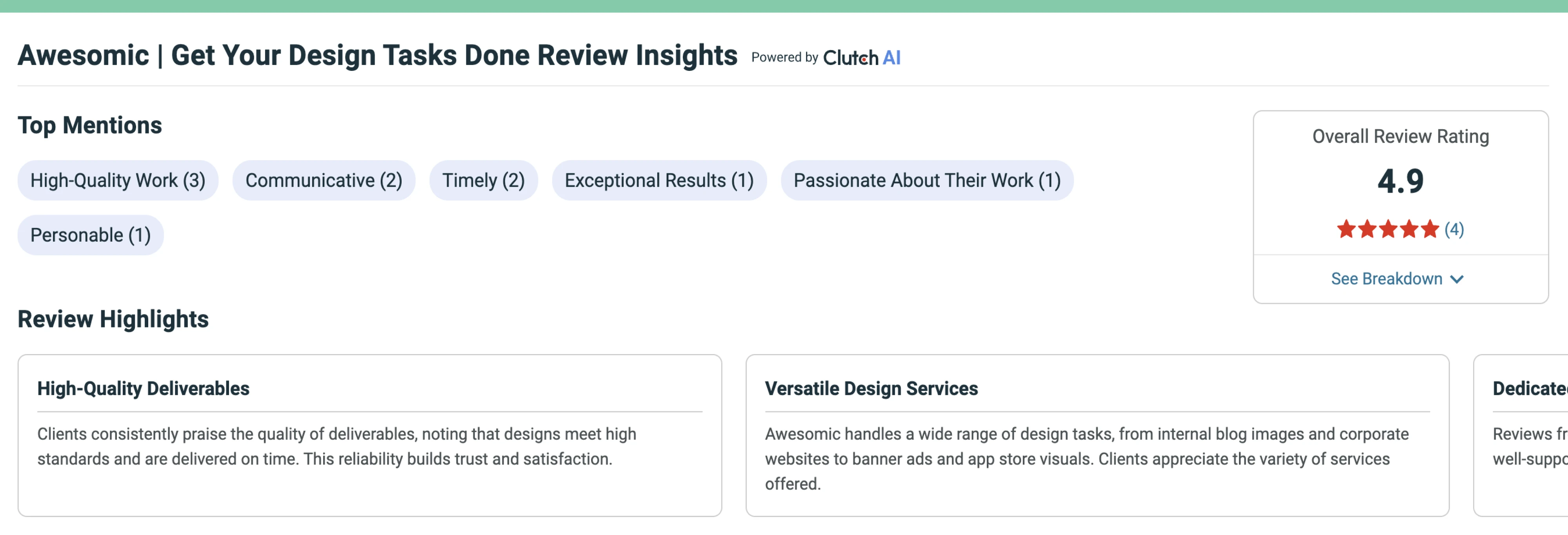 Awesomic Review Insights