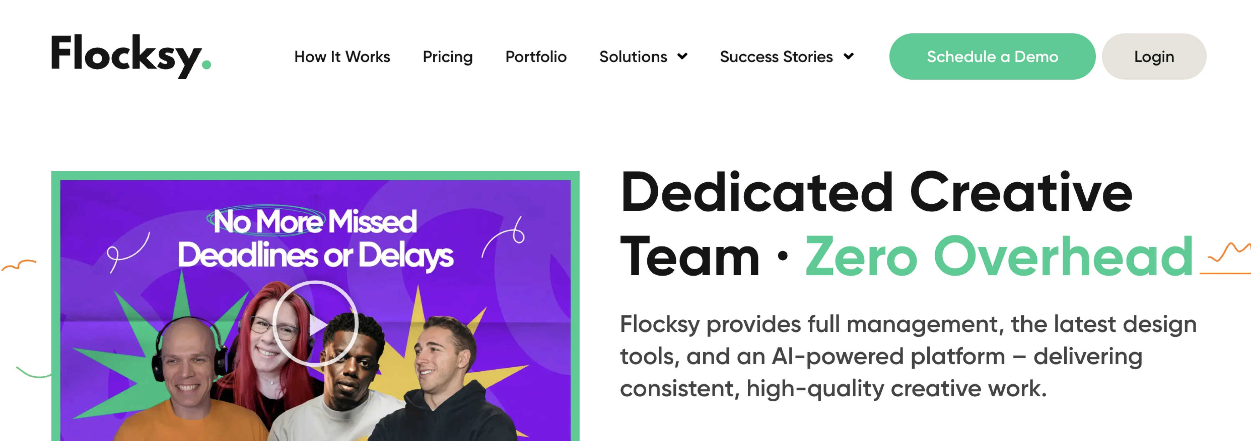 Flocksy SaaS Design Subscription Agency