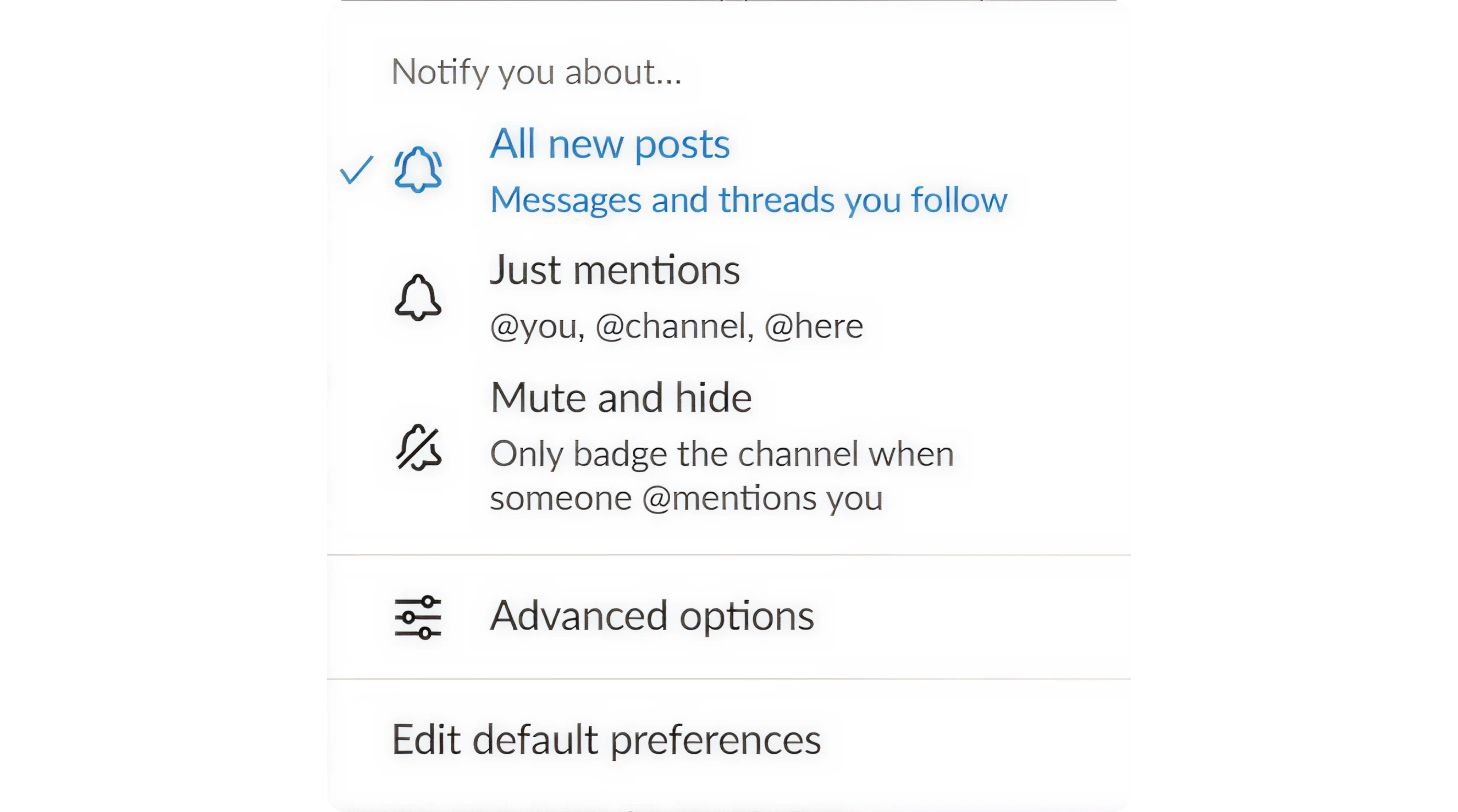 Slack’s notification management