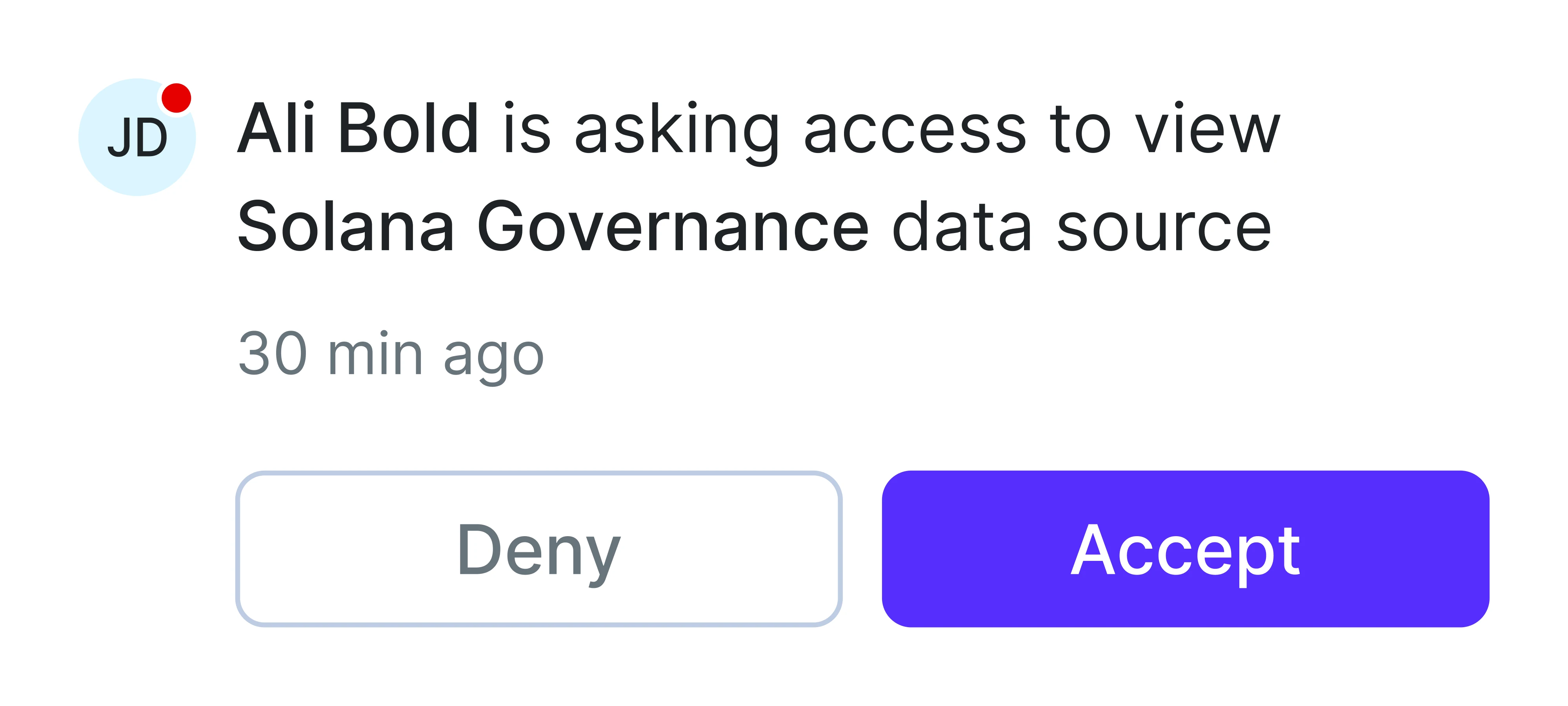 Behavior-based notification example