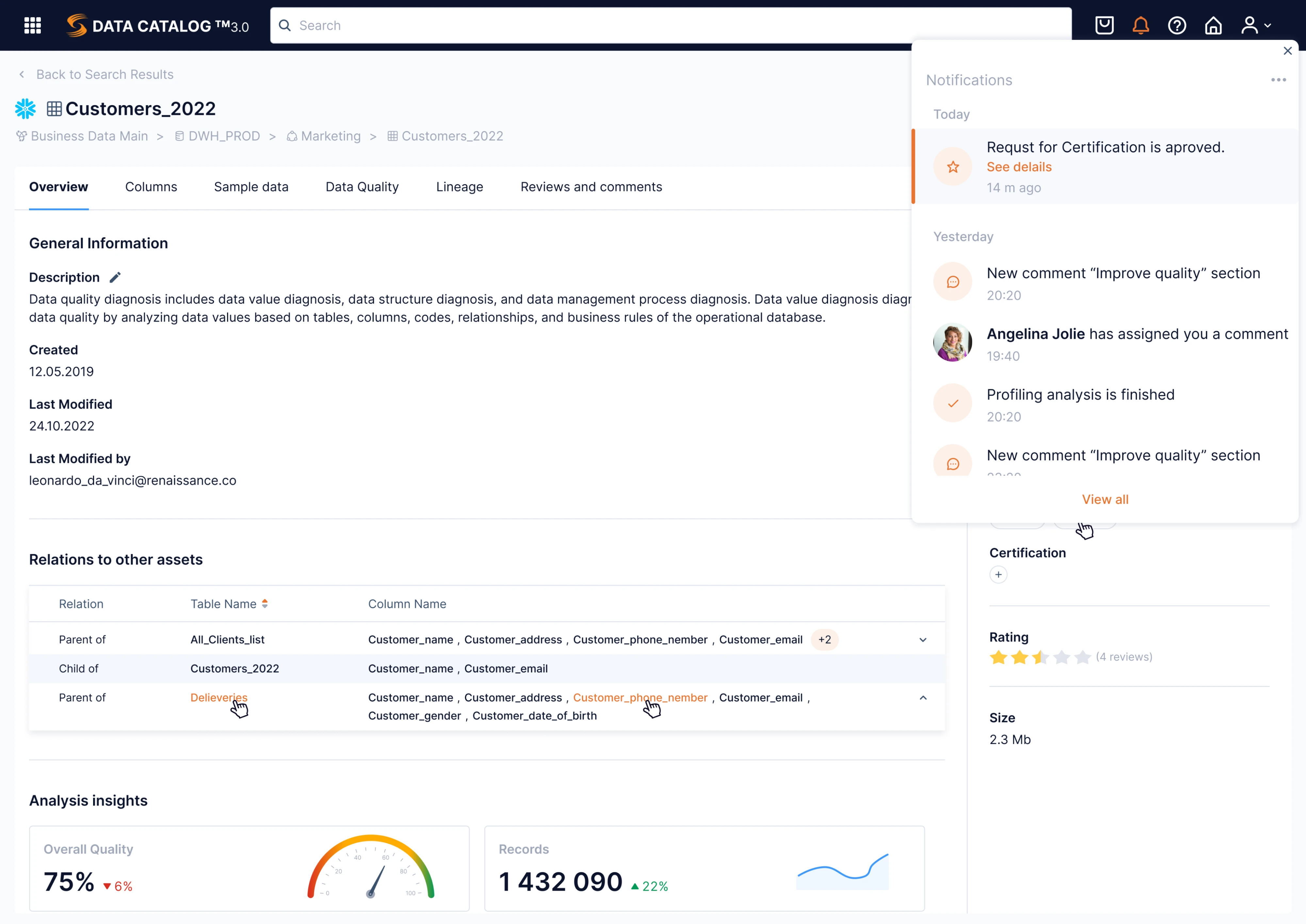 notification ux example