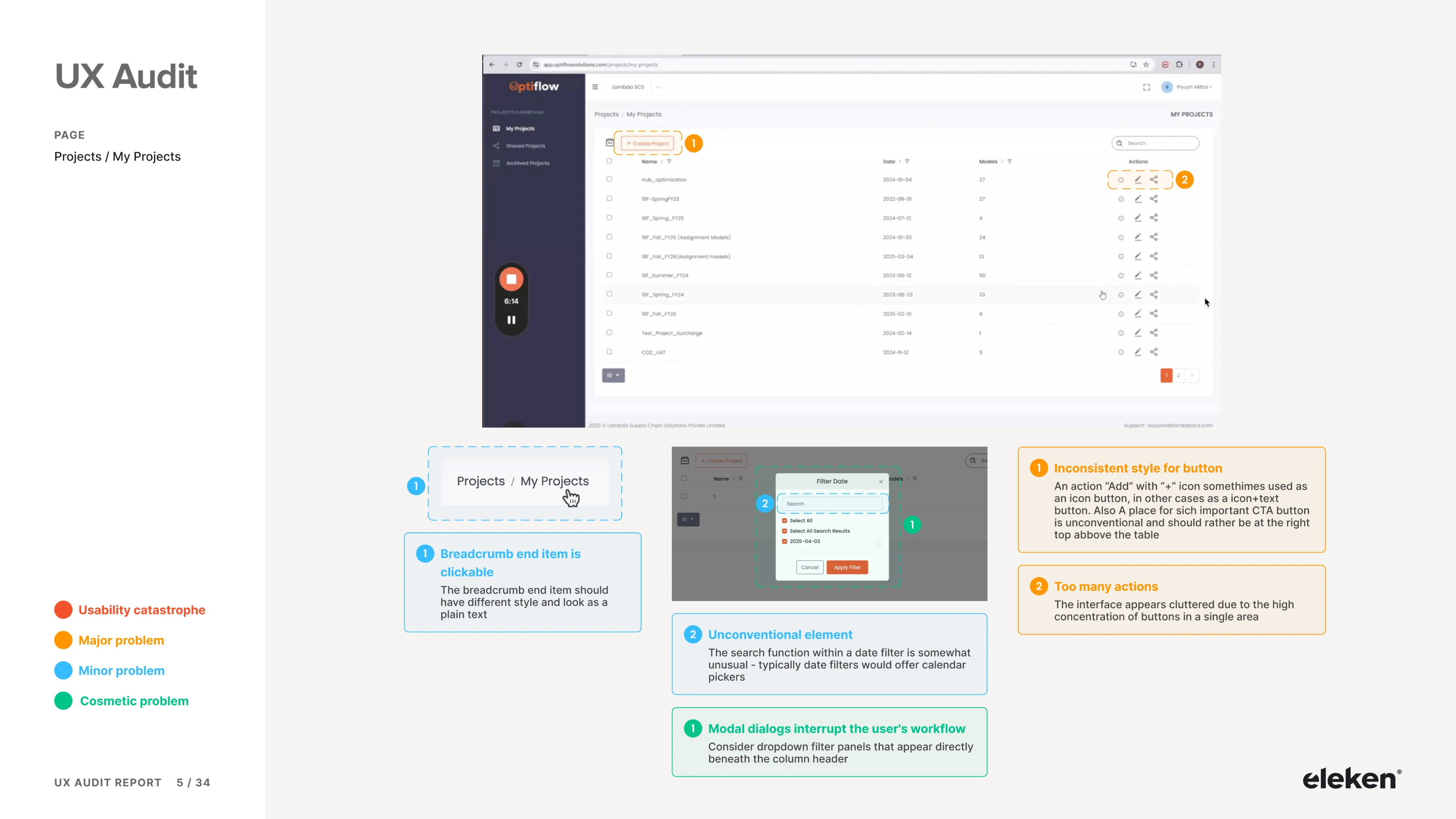 ux audit example