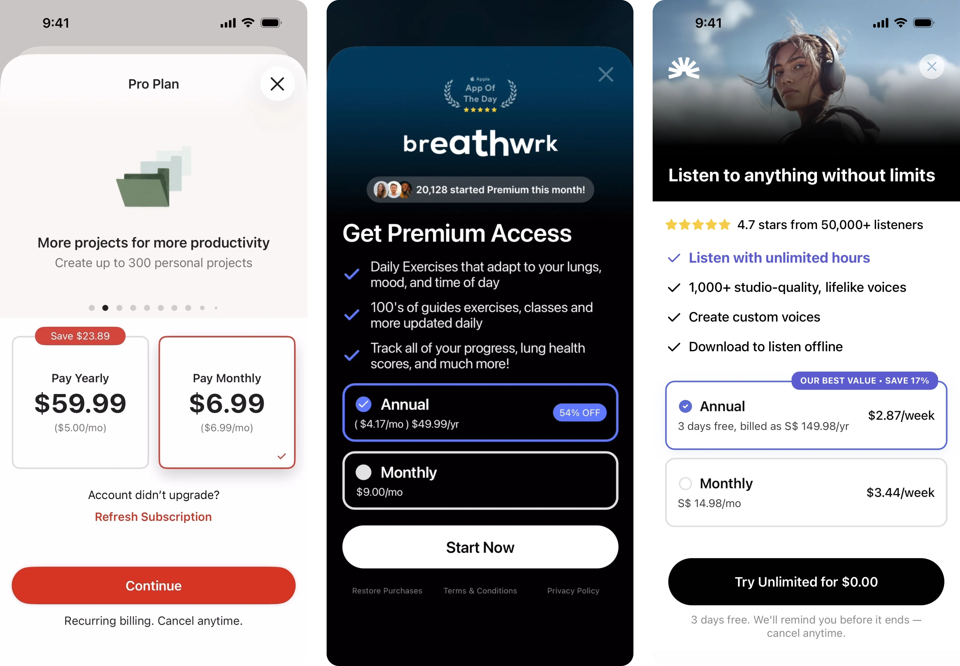 Paywall UI exa