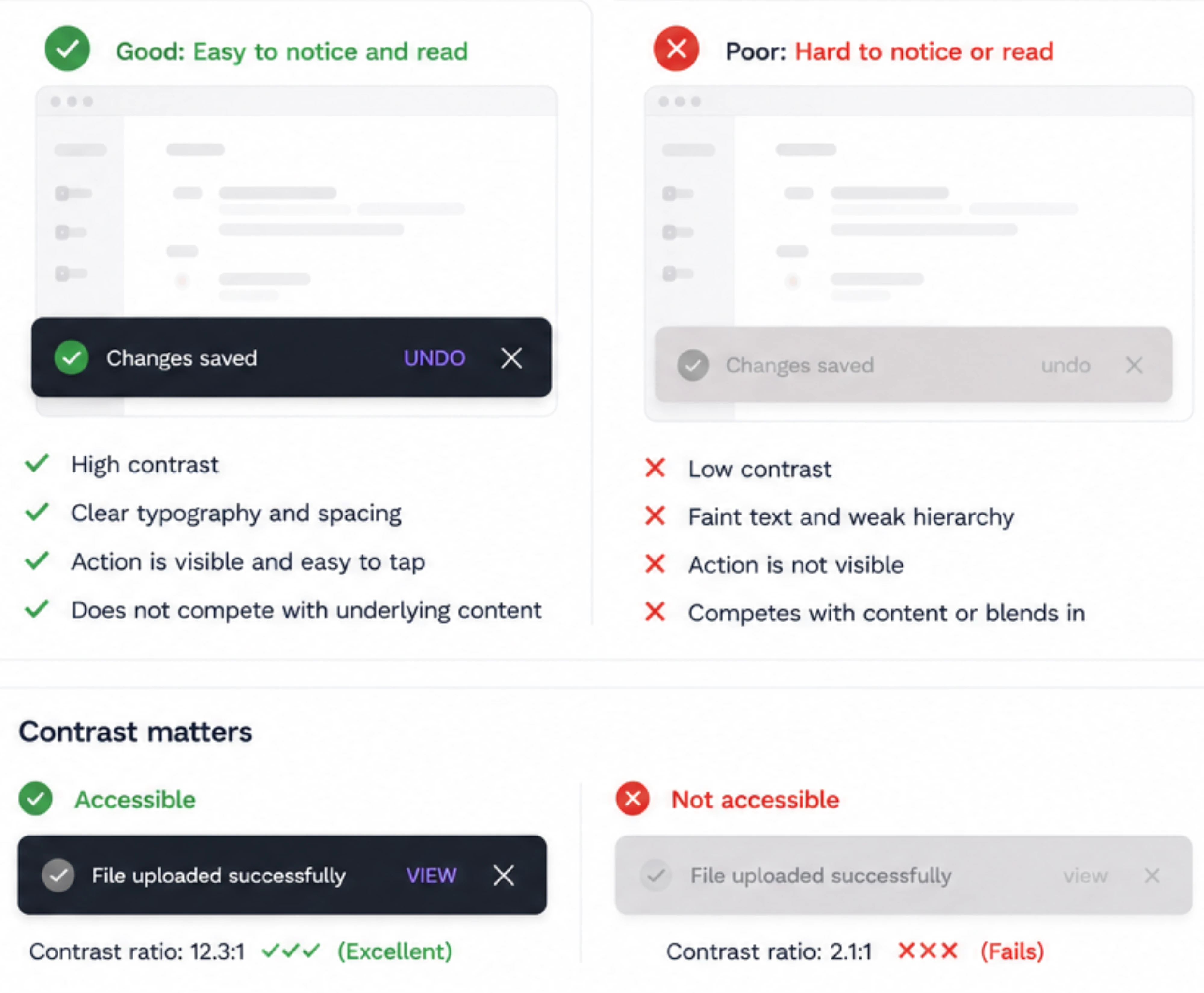 Contrast and readability