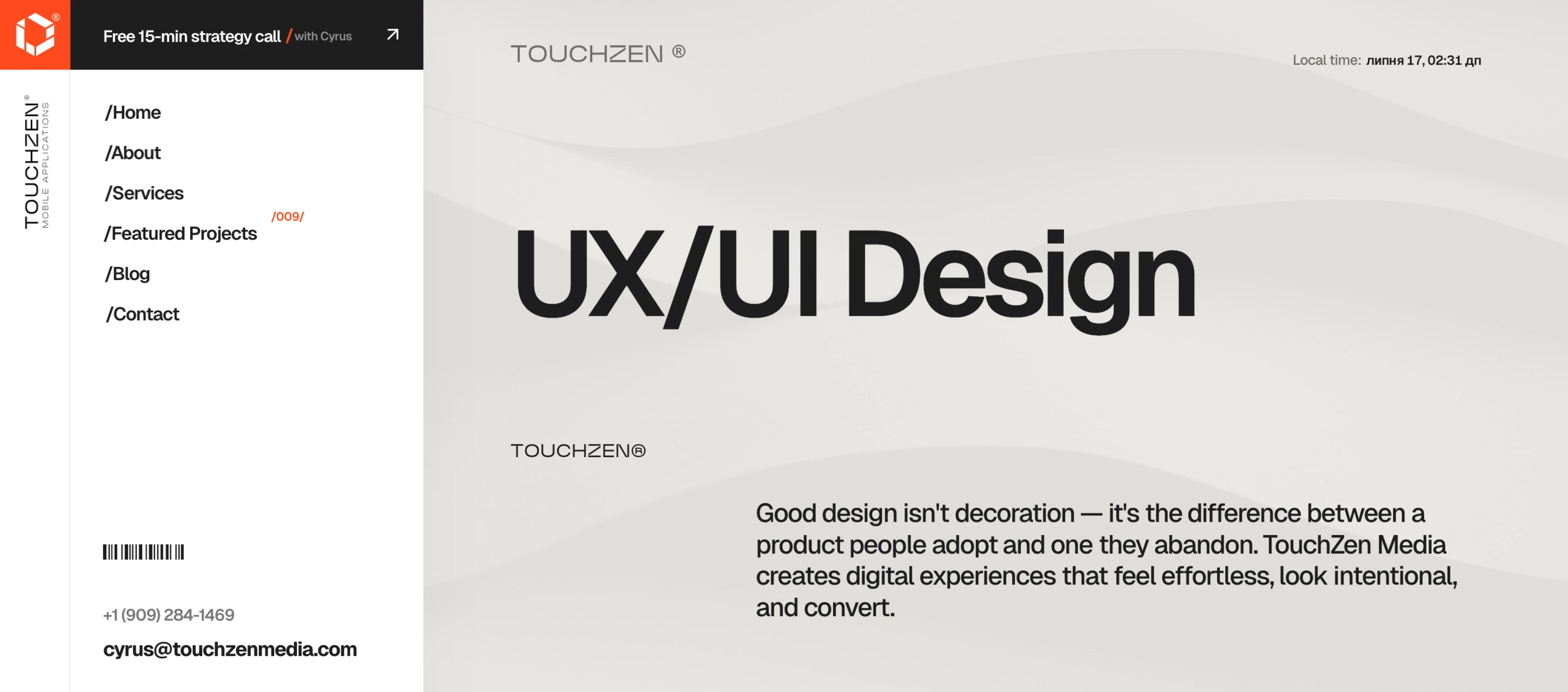 overview of TouchZen UX deign agency in Los Angeles