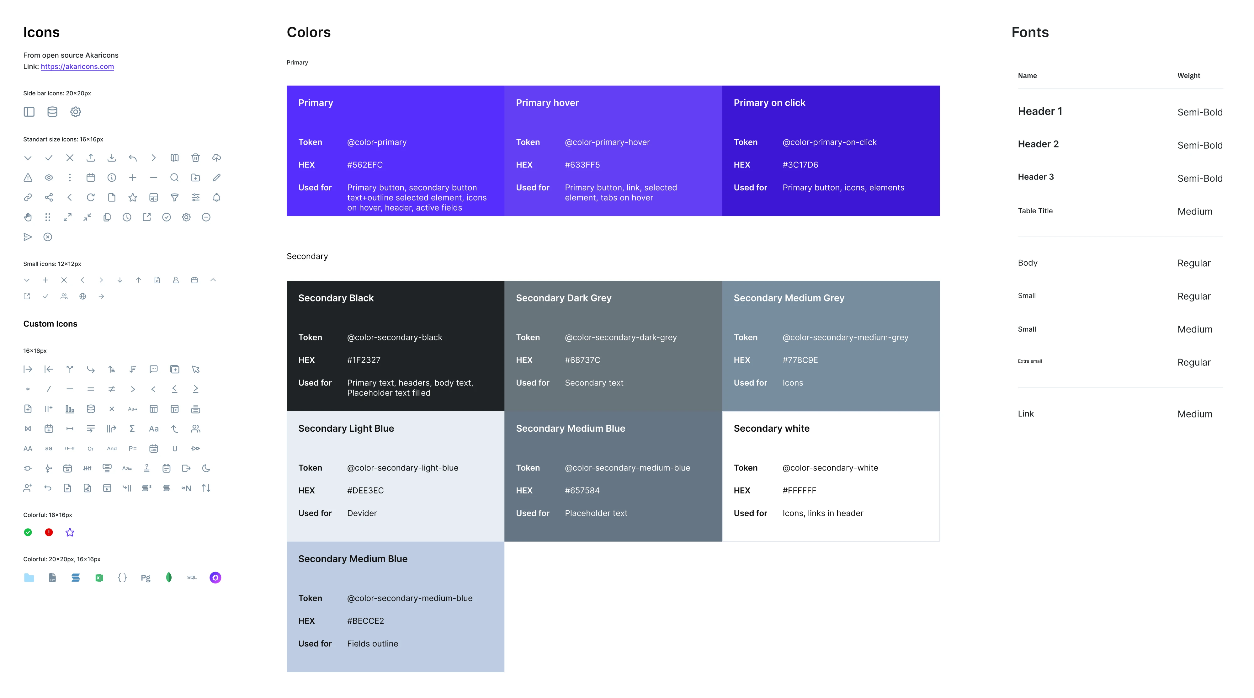 UX design system for Datawisp