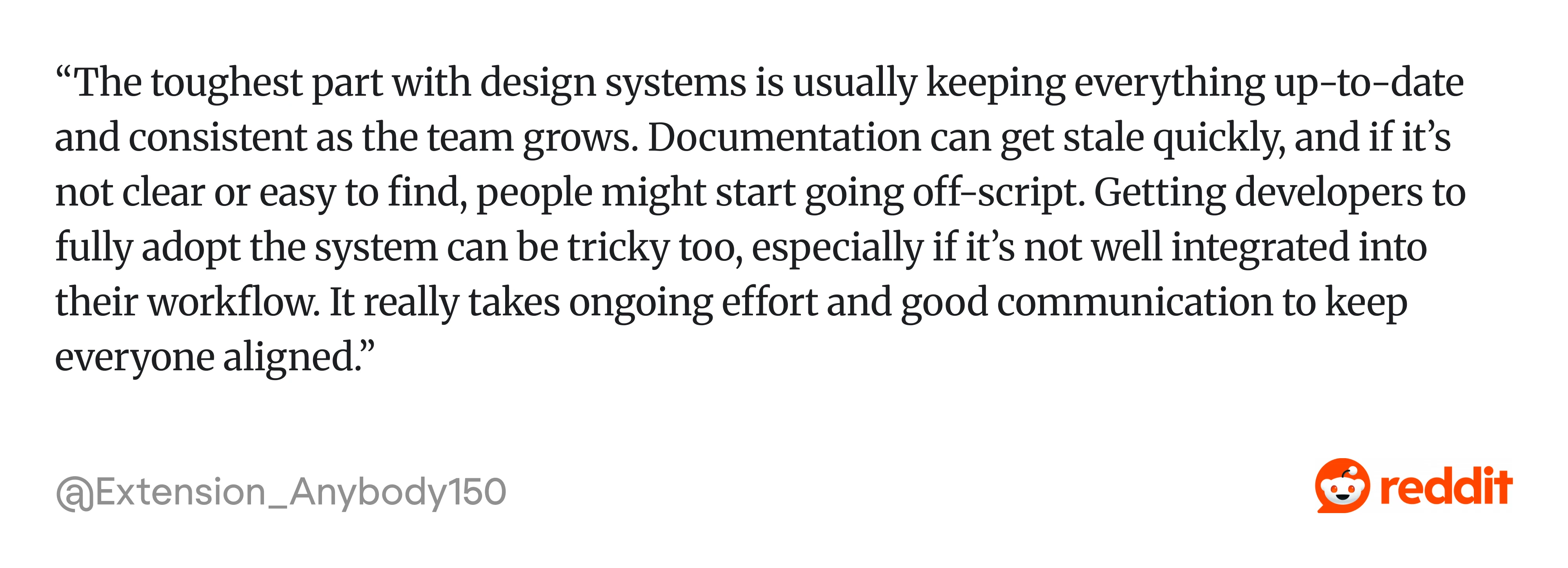 Reddit thread about design system