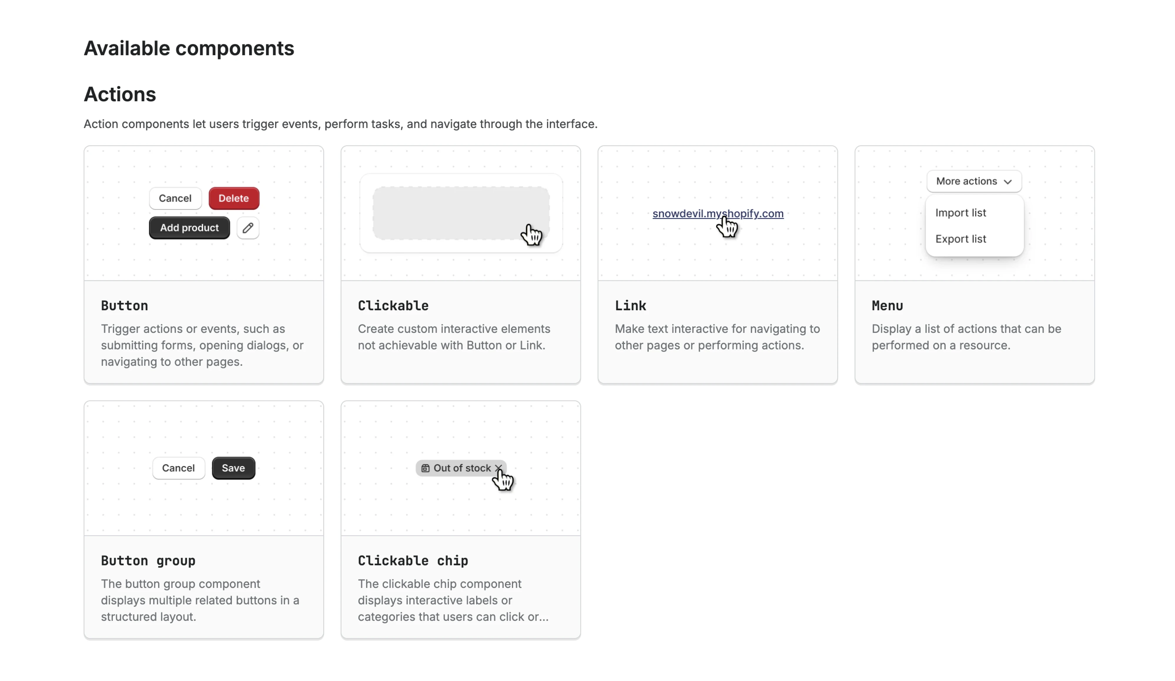 Shopify Polaris