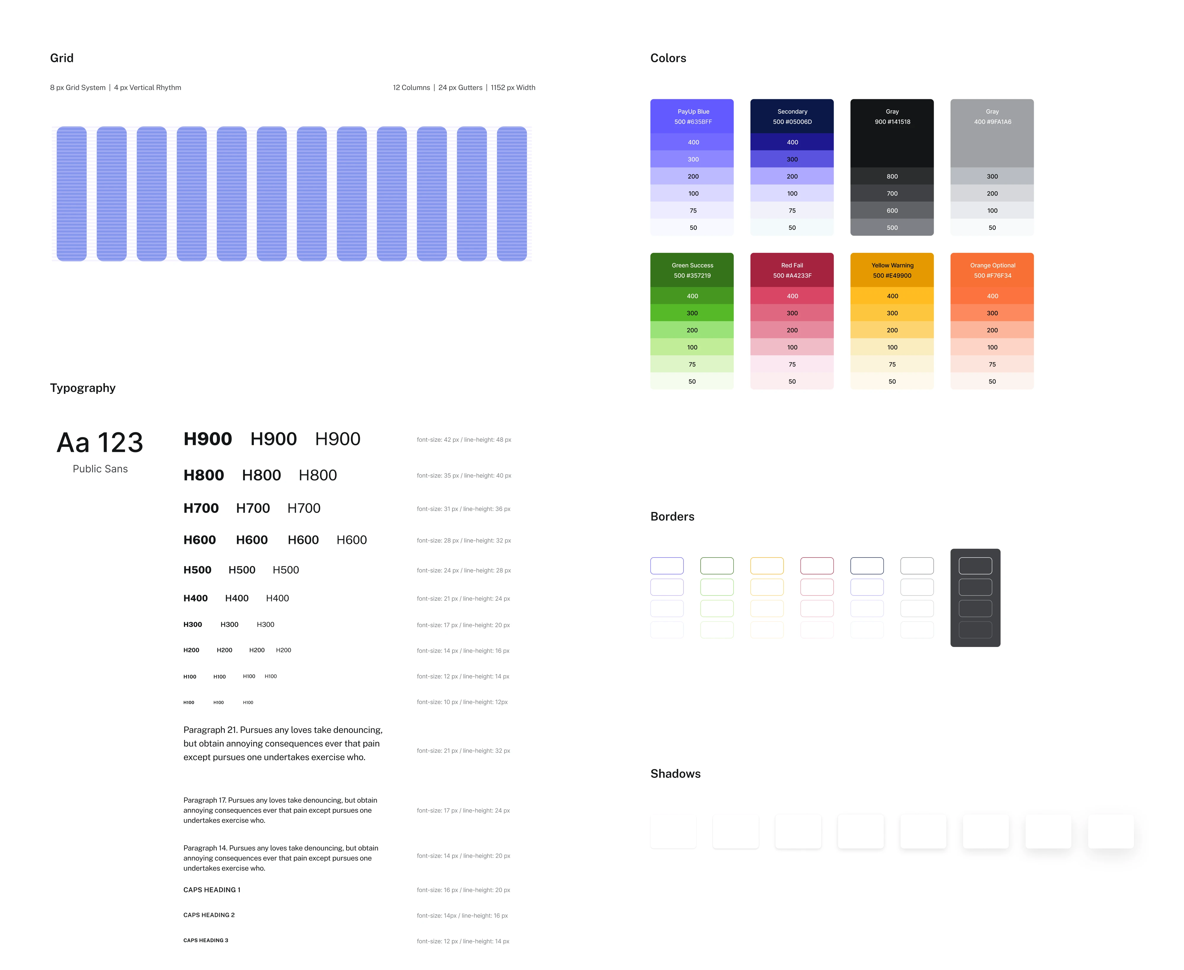 Design system for PayUp