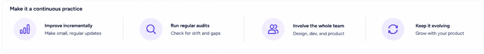 design consistency as ongoing practice