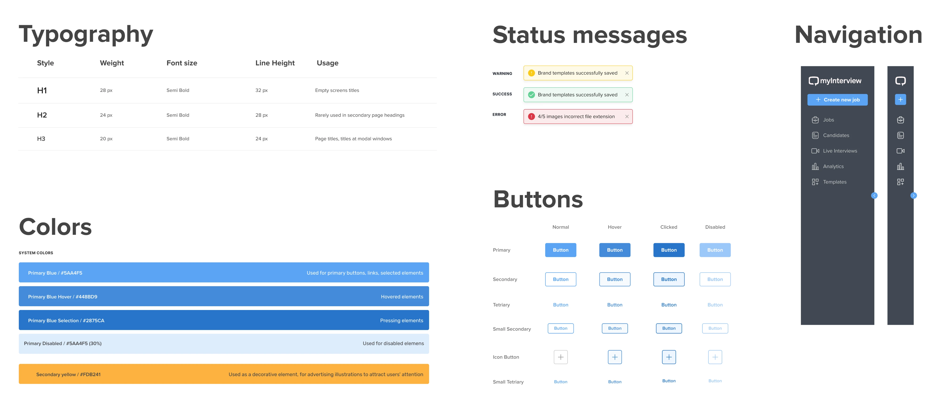 Component system for MyInterview