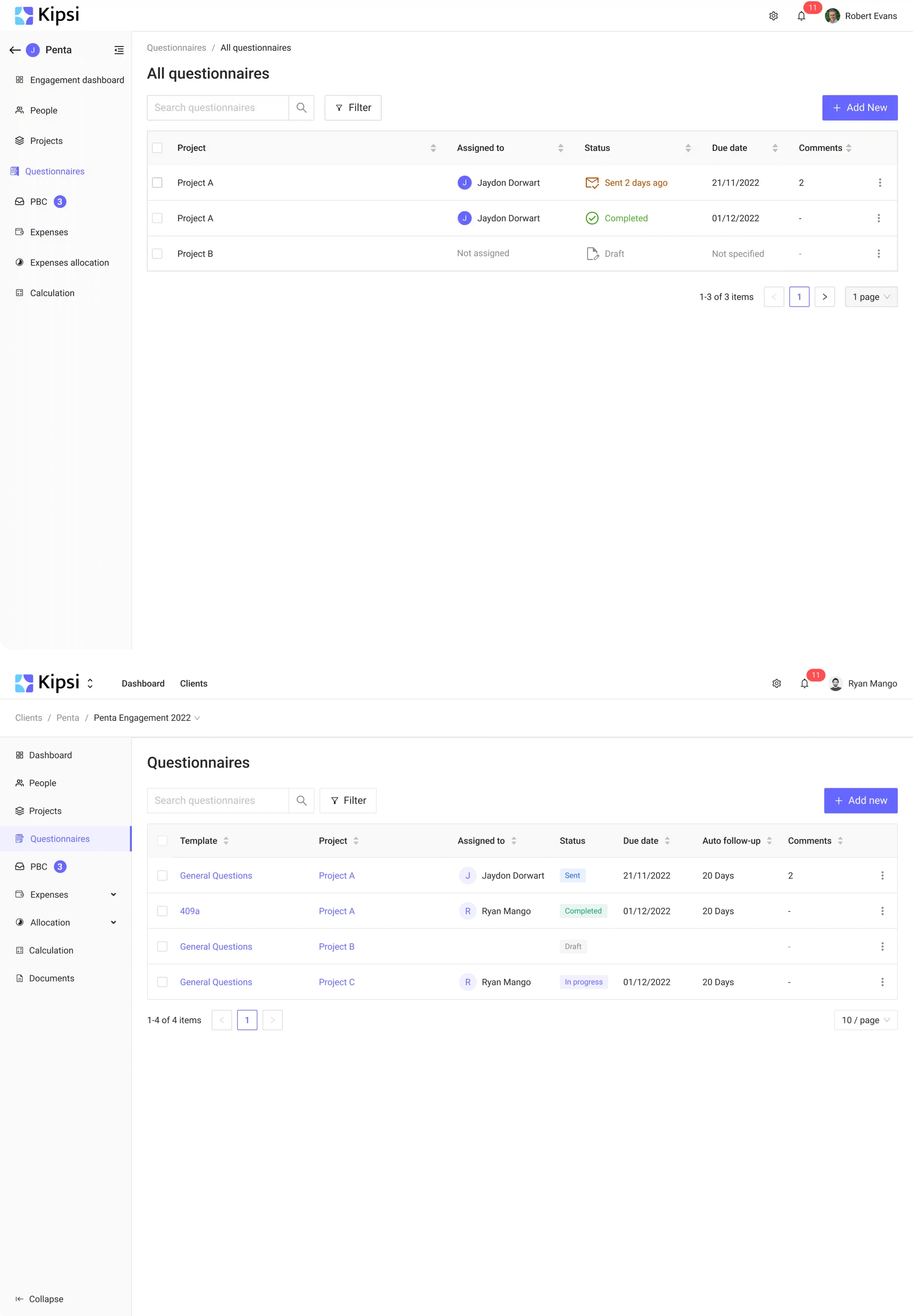 UX improvements for Kipsi