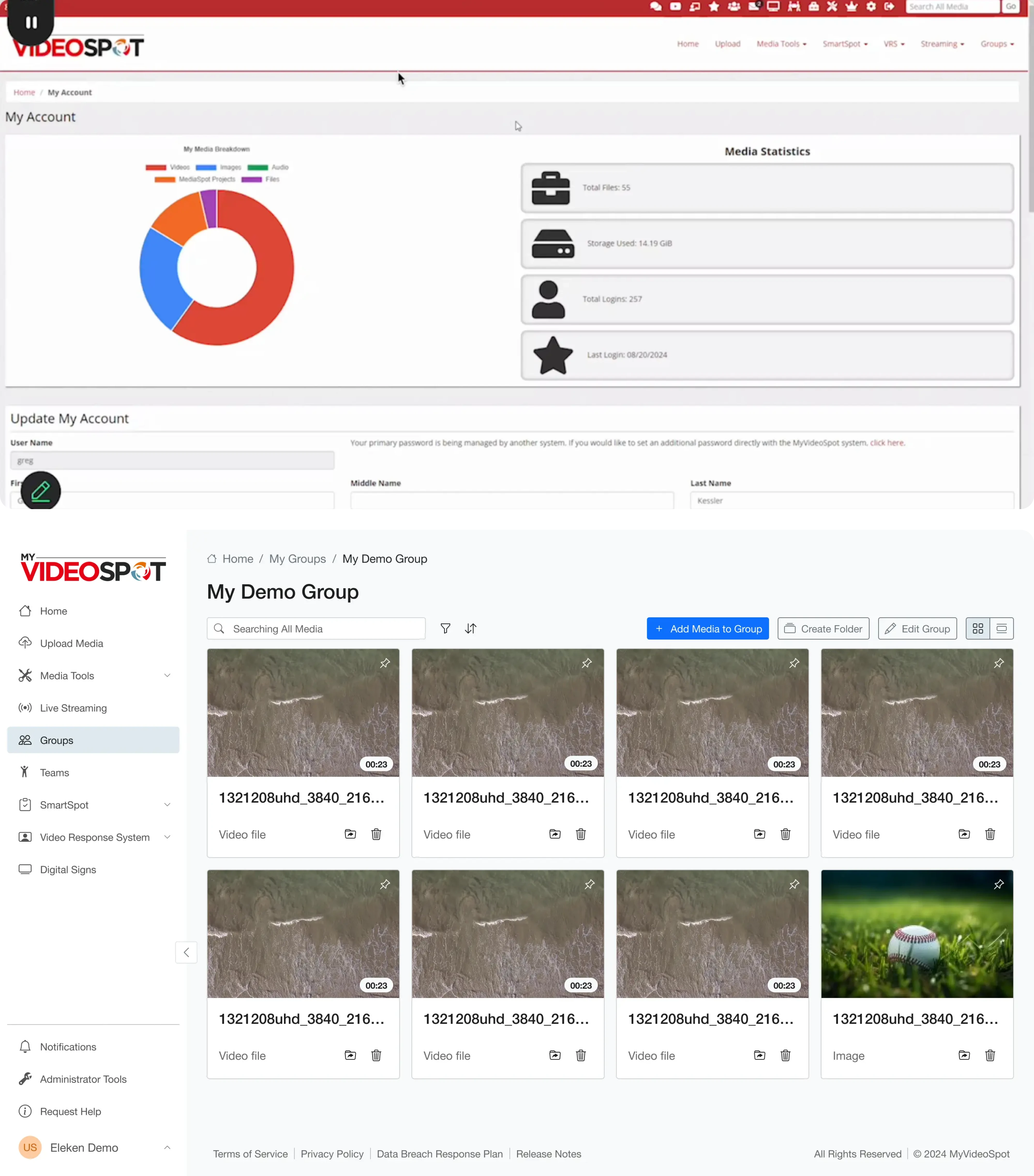 UX improvements for My Video Spot