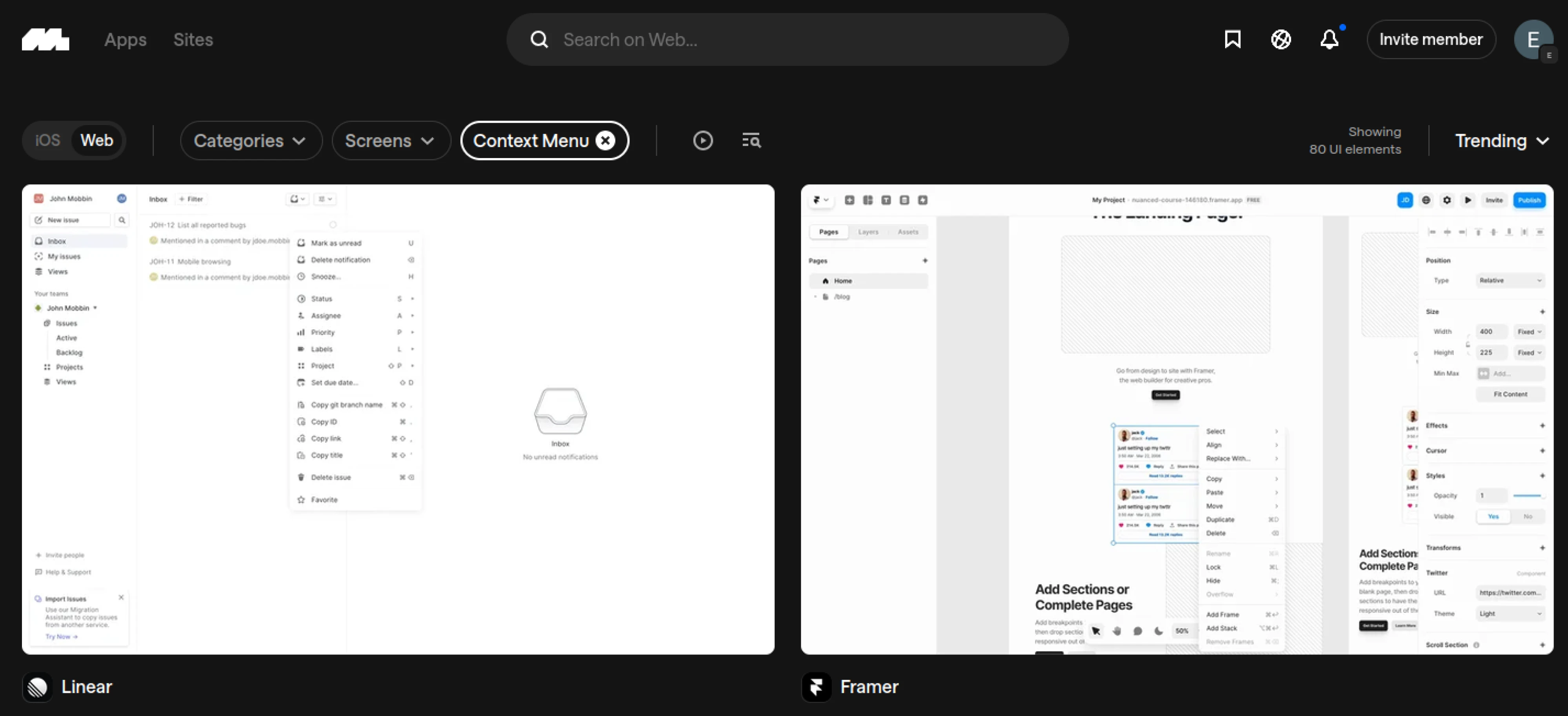 Mobbin's Context Menu