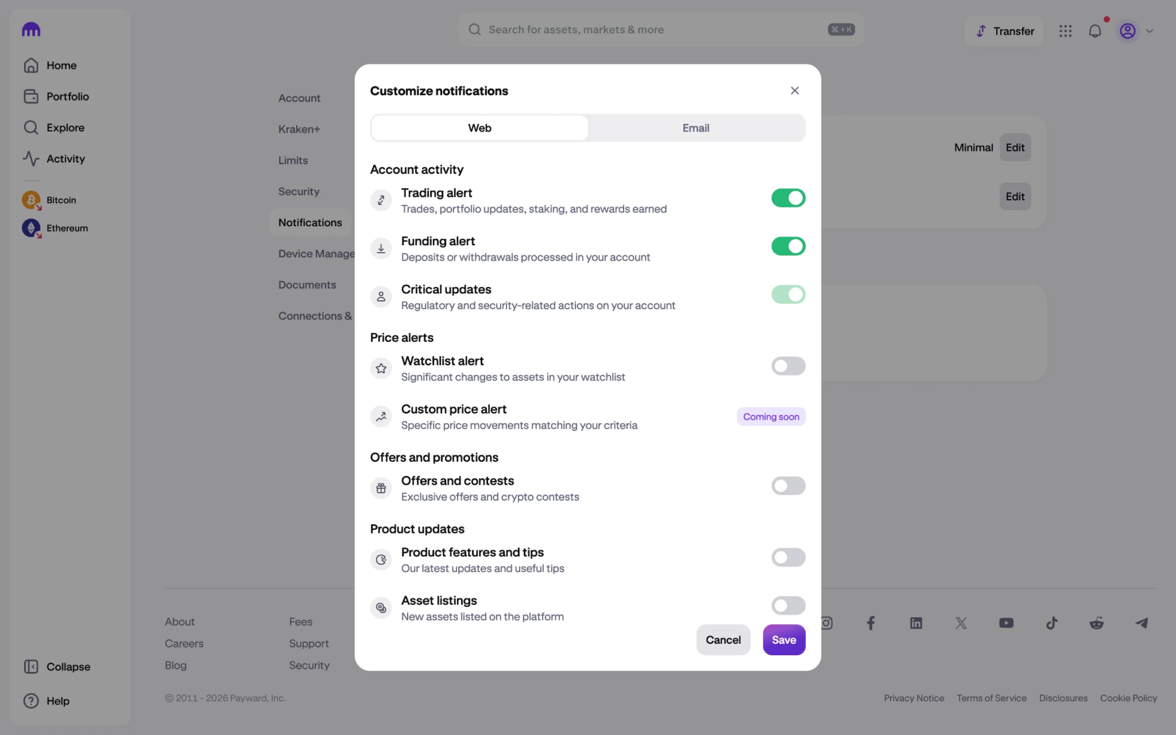 Modal dialogs