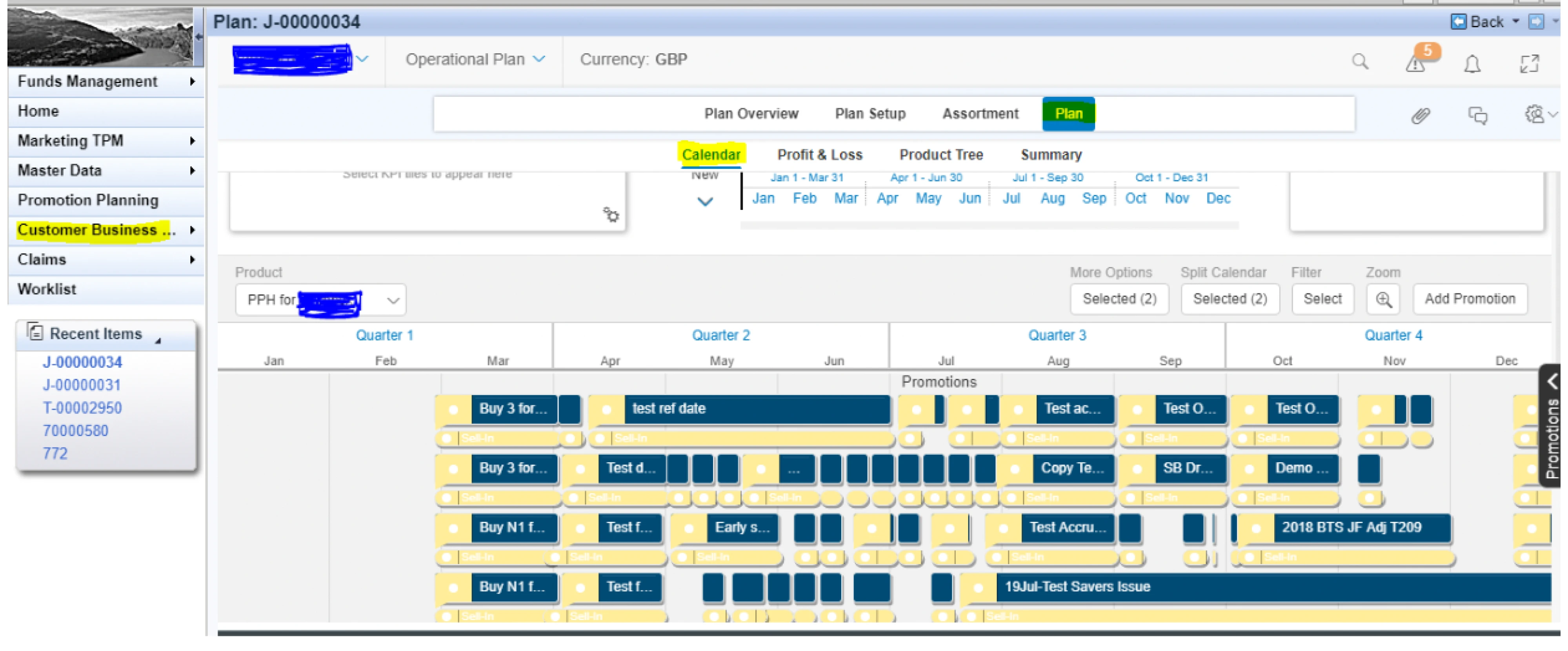 Promotion calendar before the Product Discover Process