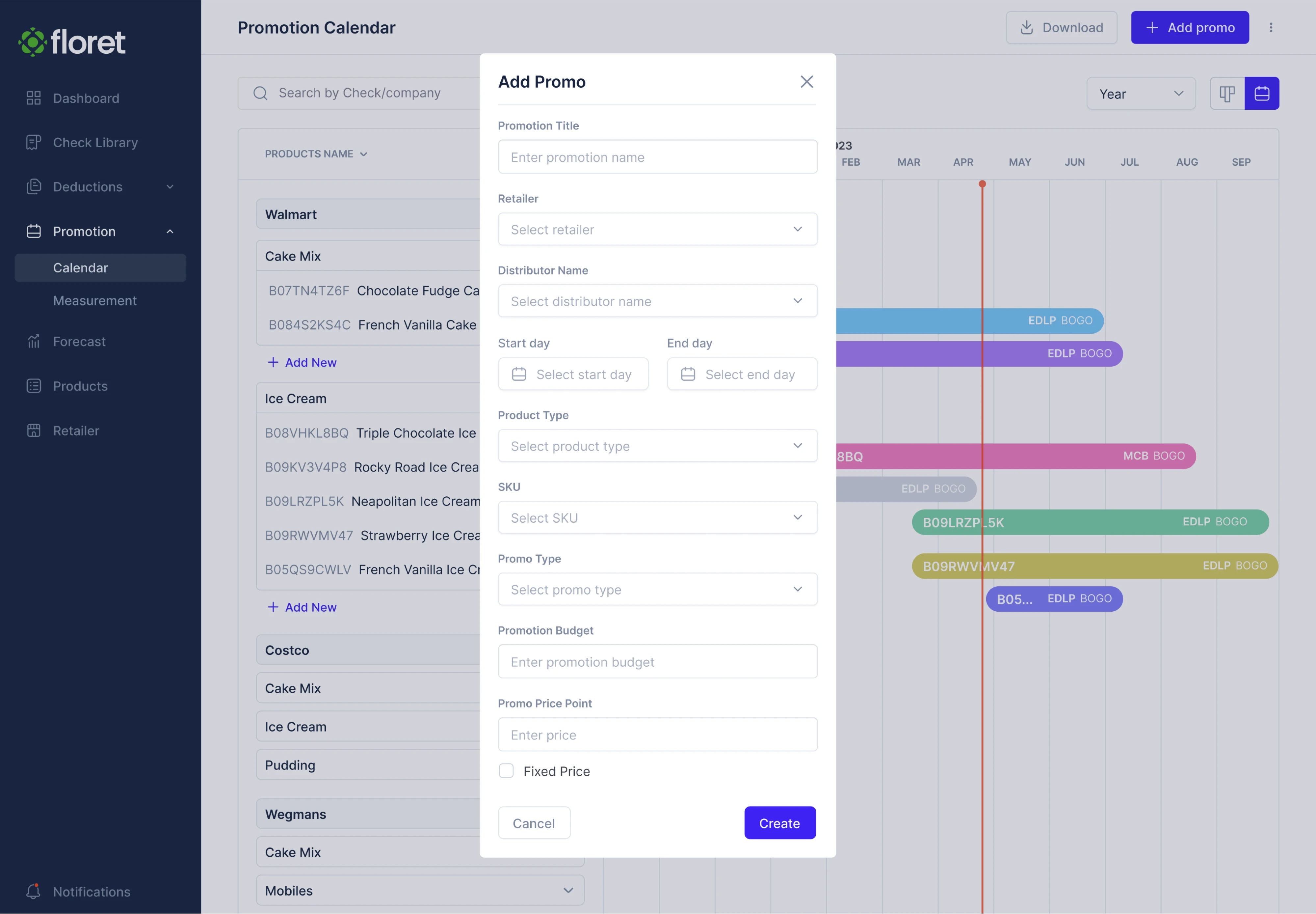 Promotion calendar after the Product Discovery Process
