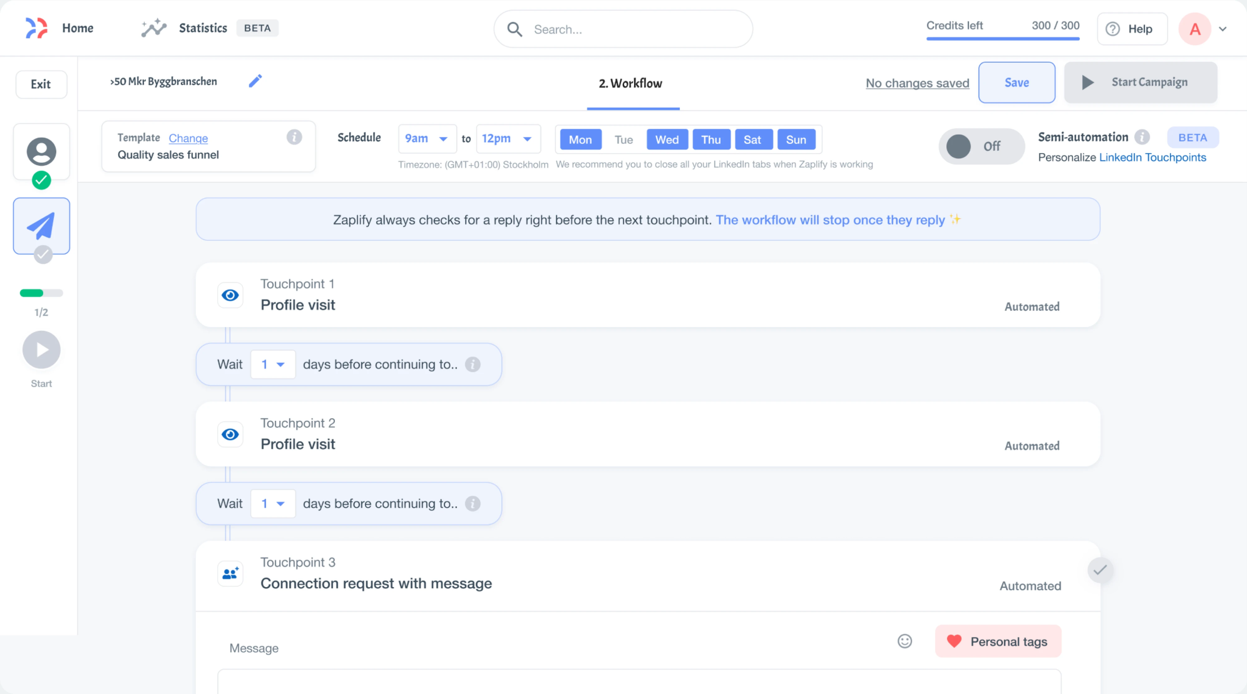 Zaplify’s interface before the Product Discovery Process