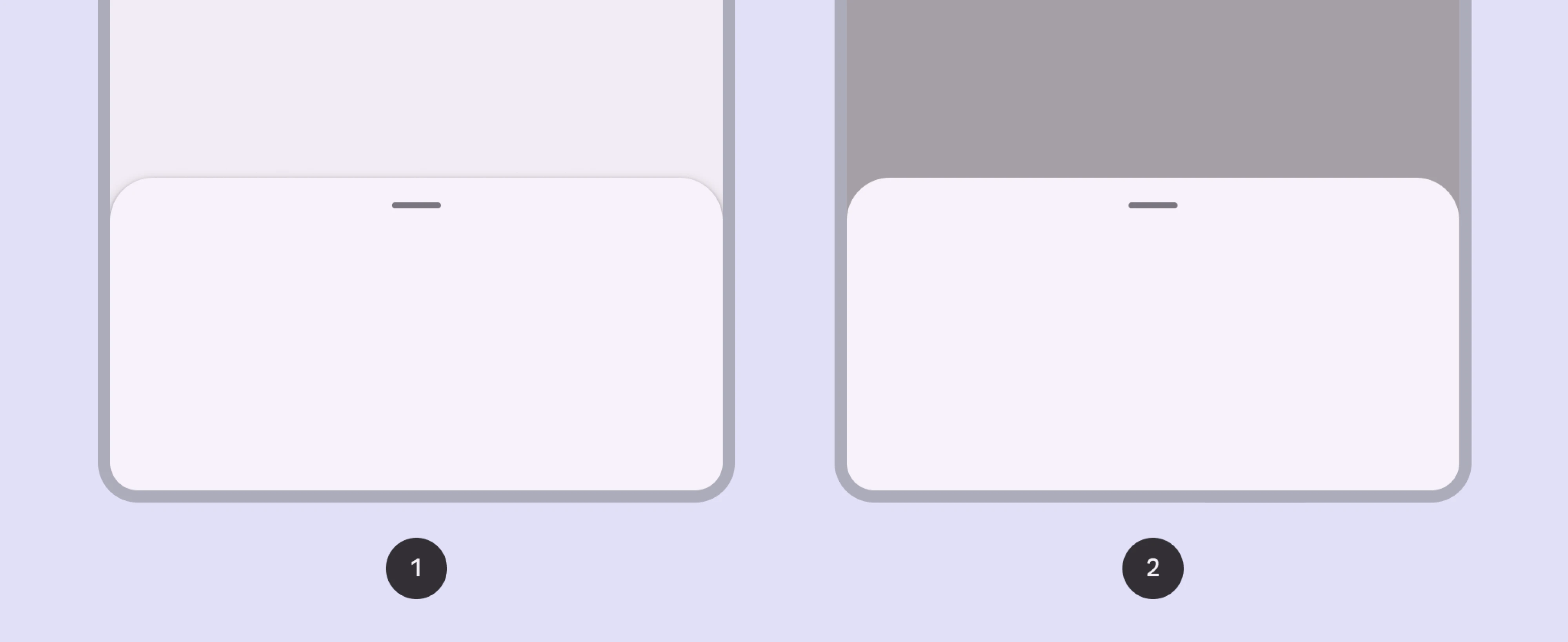 Modal vs. non-modal bottom sheets