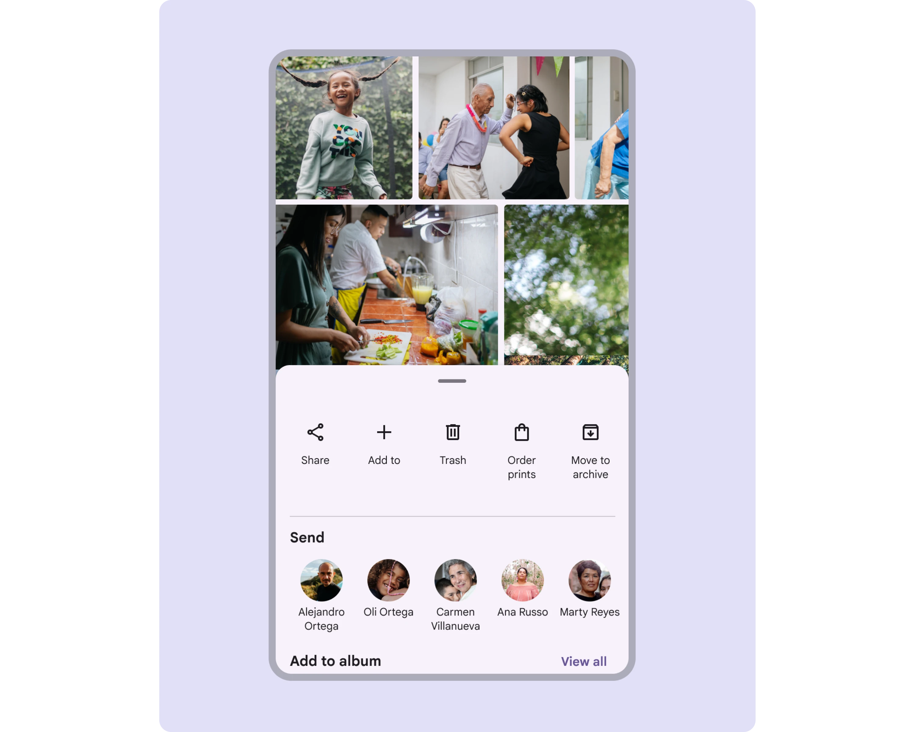A modal bottom sheet UI example
