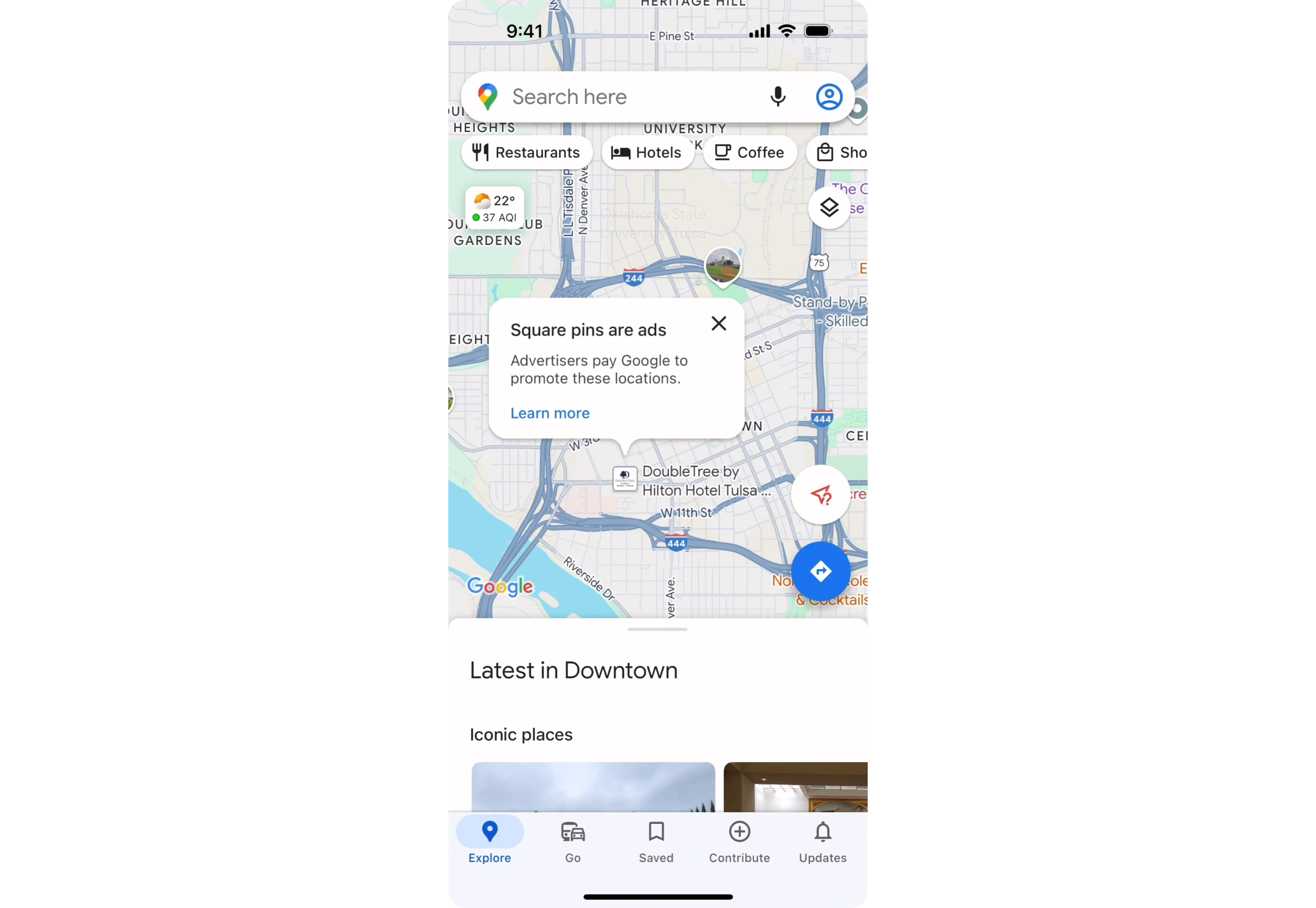 Google Maps bottom sheet