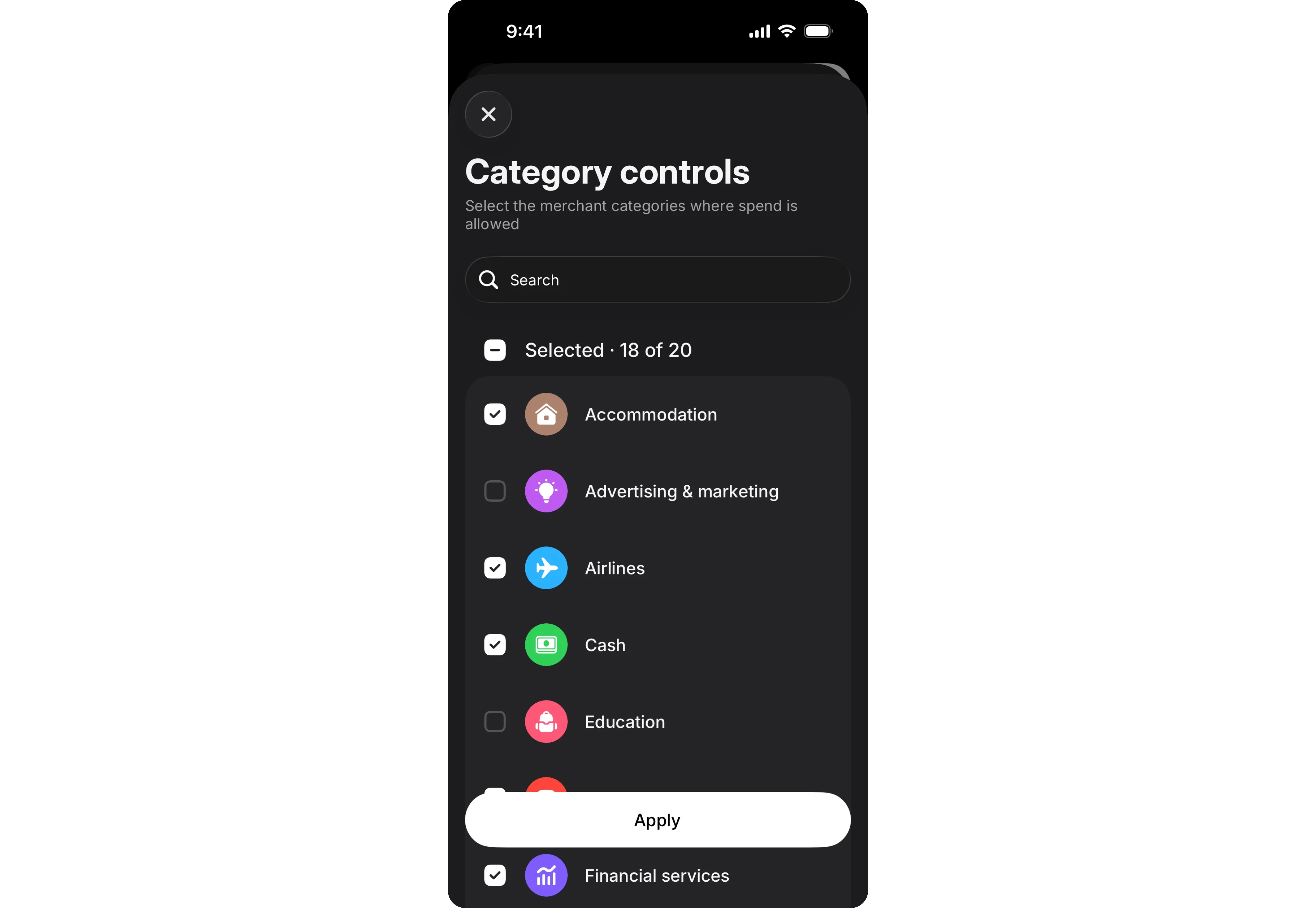 Content scroll example