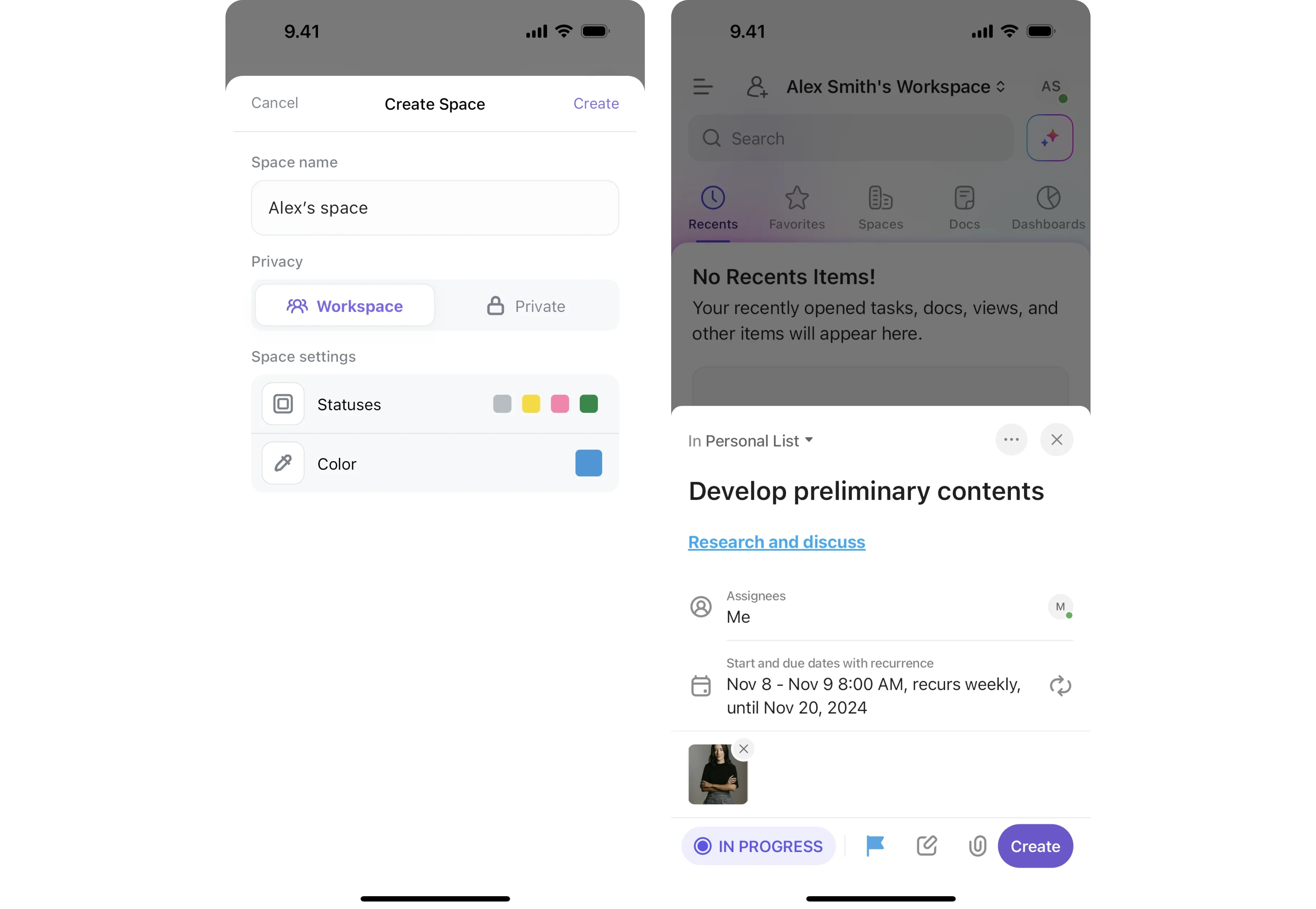 Bottom Sheet UI example