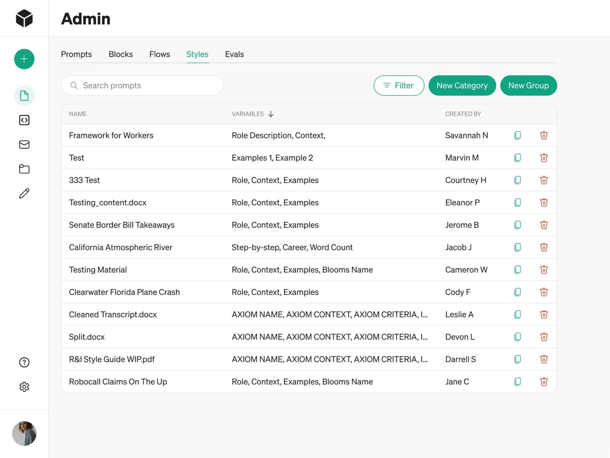 Admin interface design for Modia
