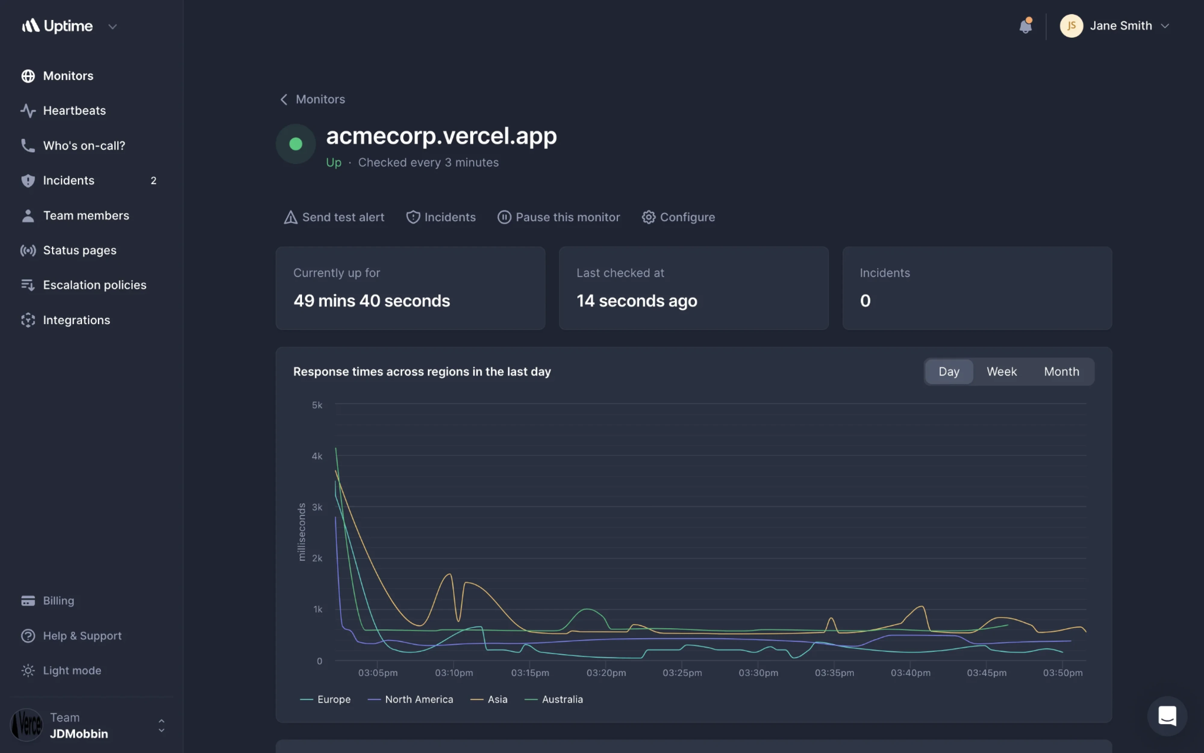Dark mode dashboard with clear icons