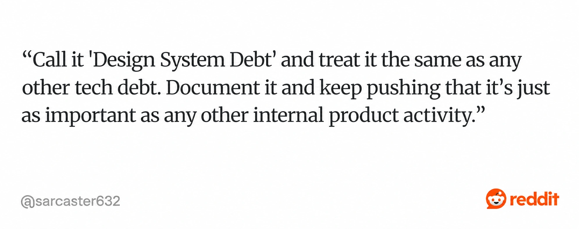 reddit quote on design drift