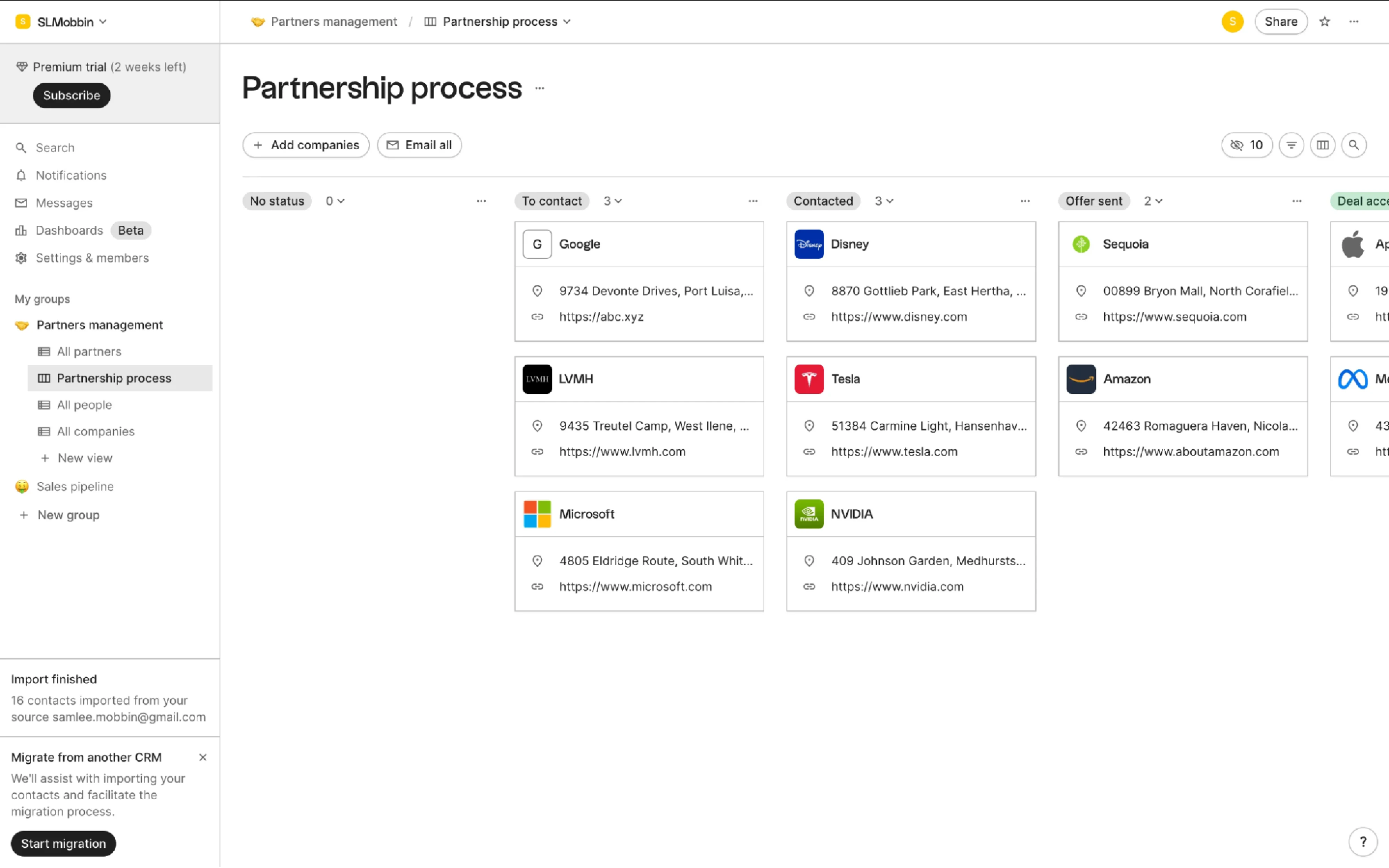 crm ux design example