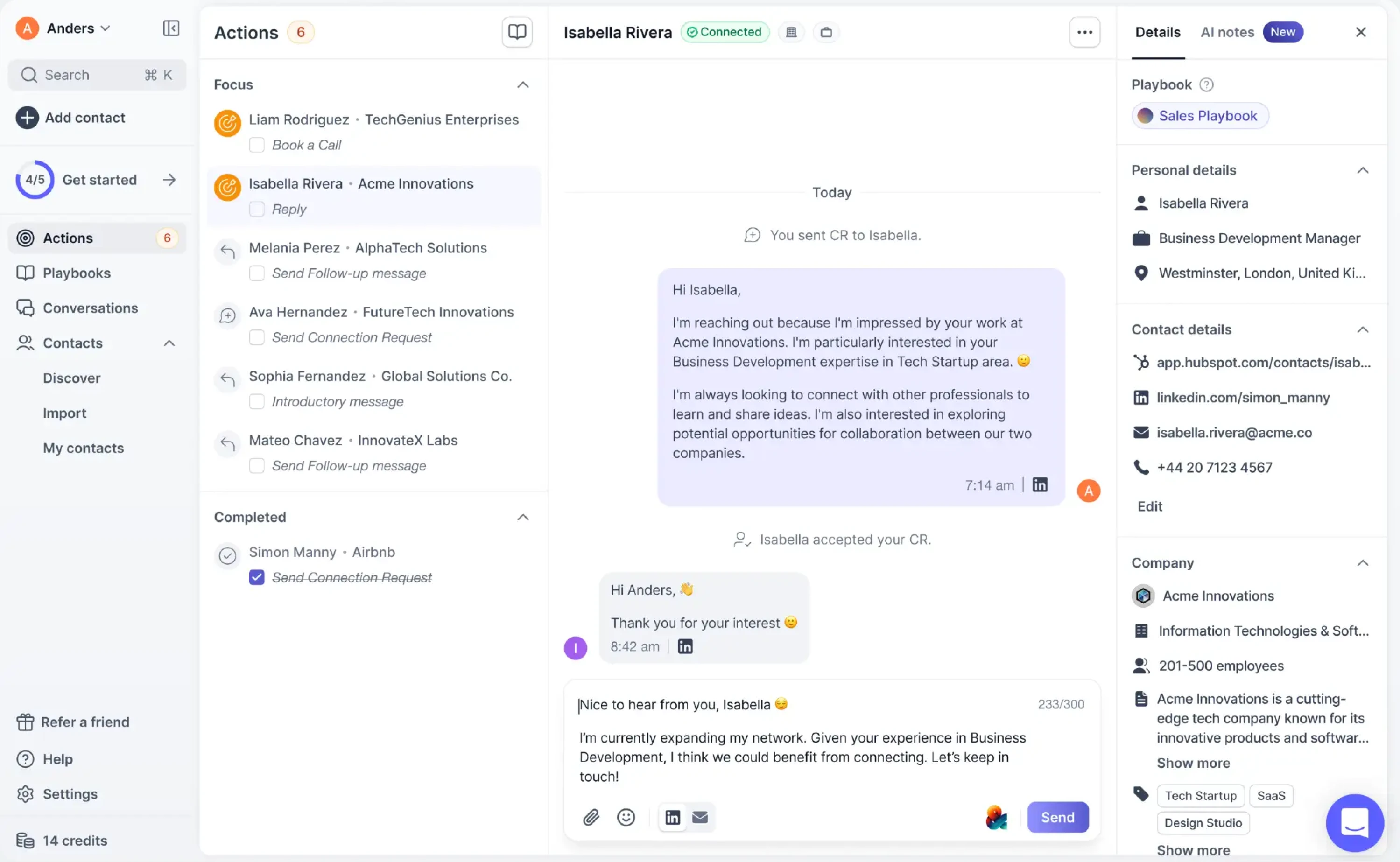 good crm ux design example