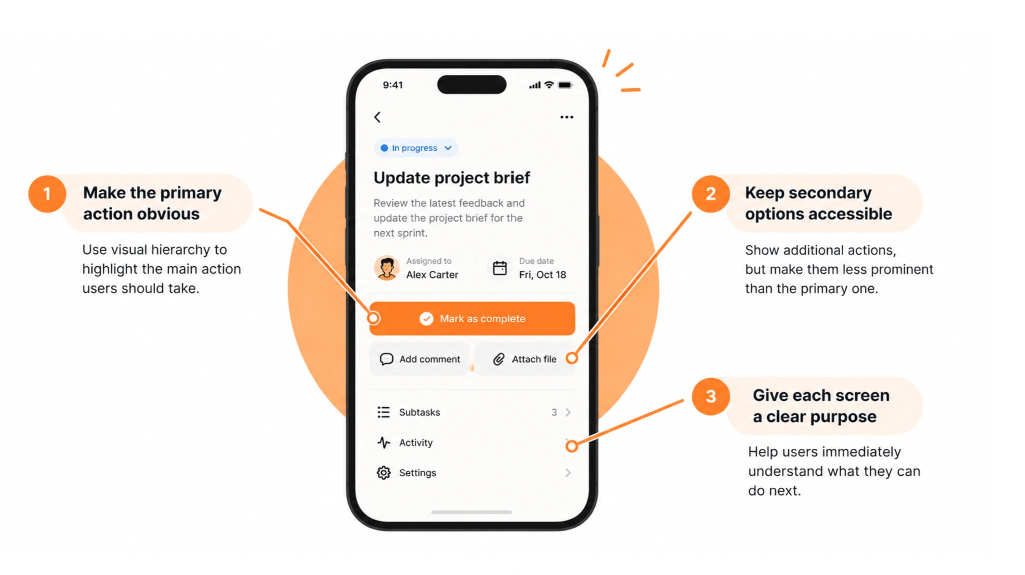 mobile app UI/UX design principle