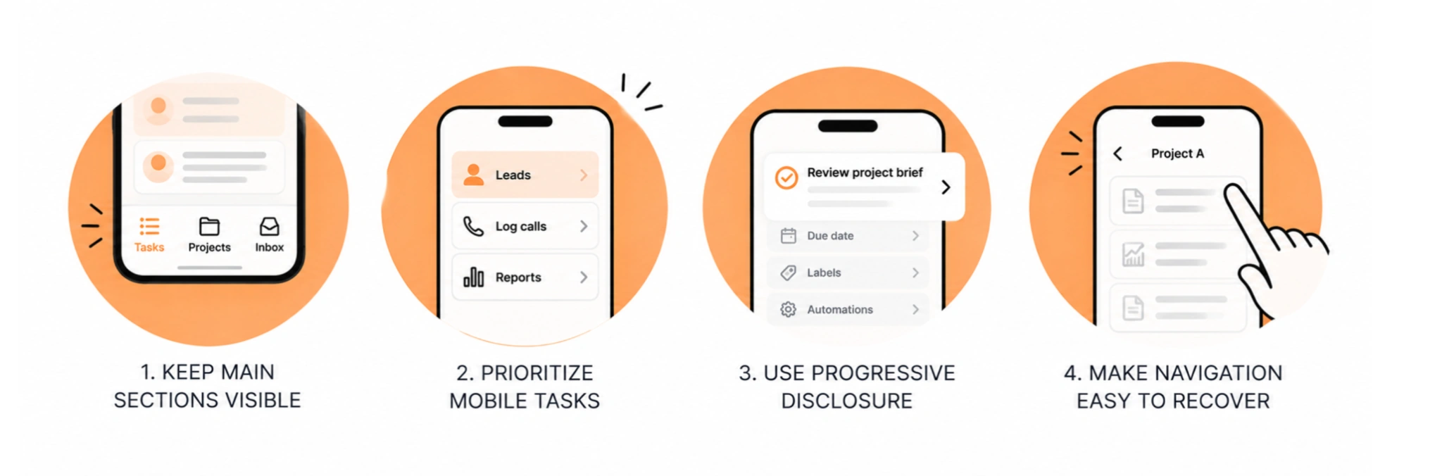 navigation best practices for mobile ux