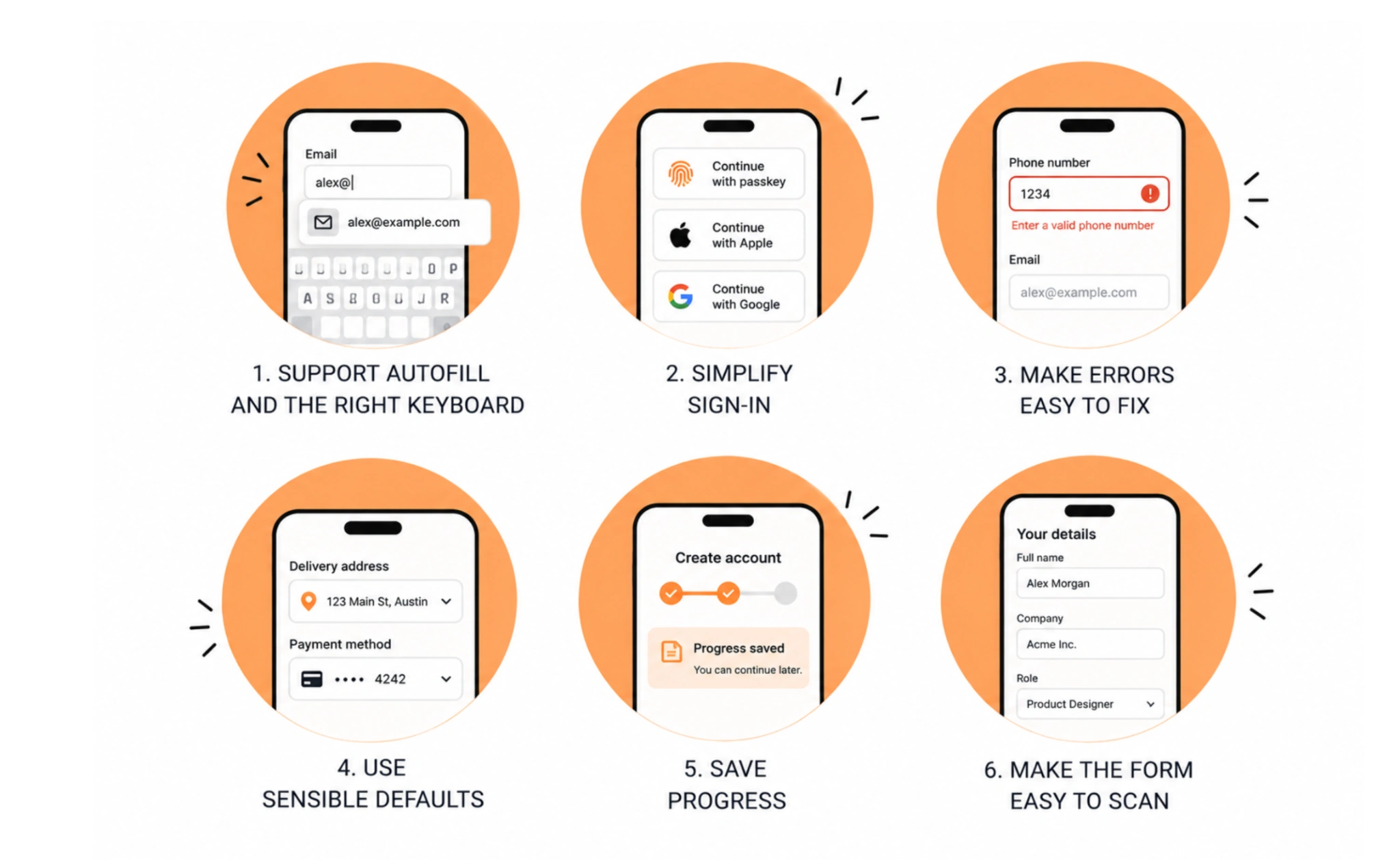 forms and authentication best practices for mobile ux