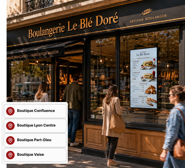 Affichage dynamique dans un bar